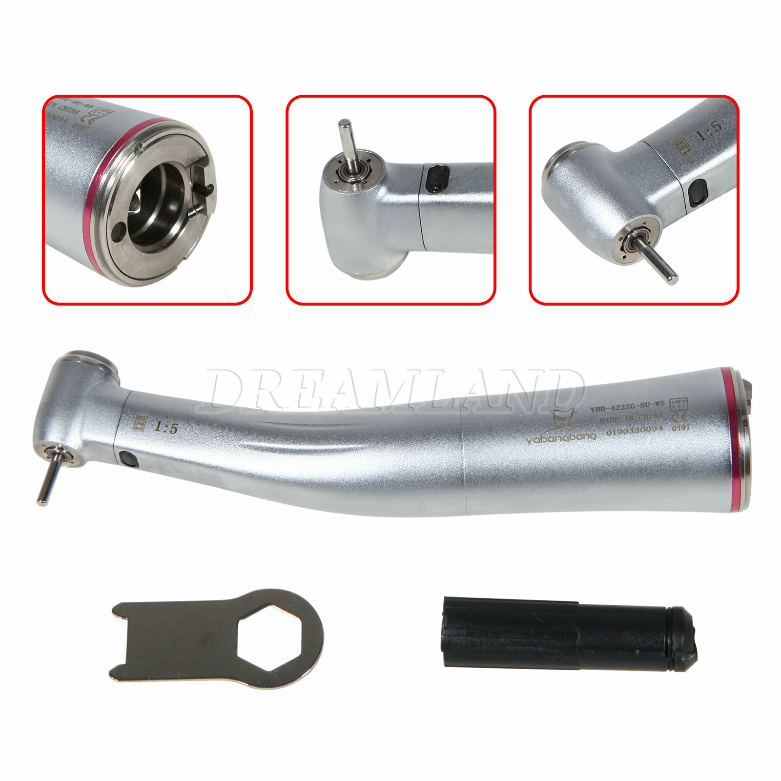 1:5 Increasing LED Dental Inner 4 Spray Contra Angle Handpiece for NSK YBB-W5