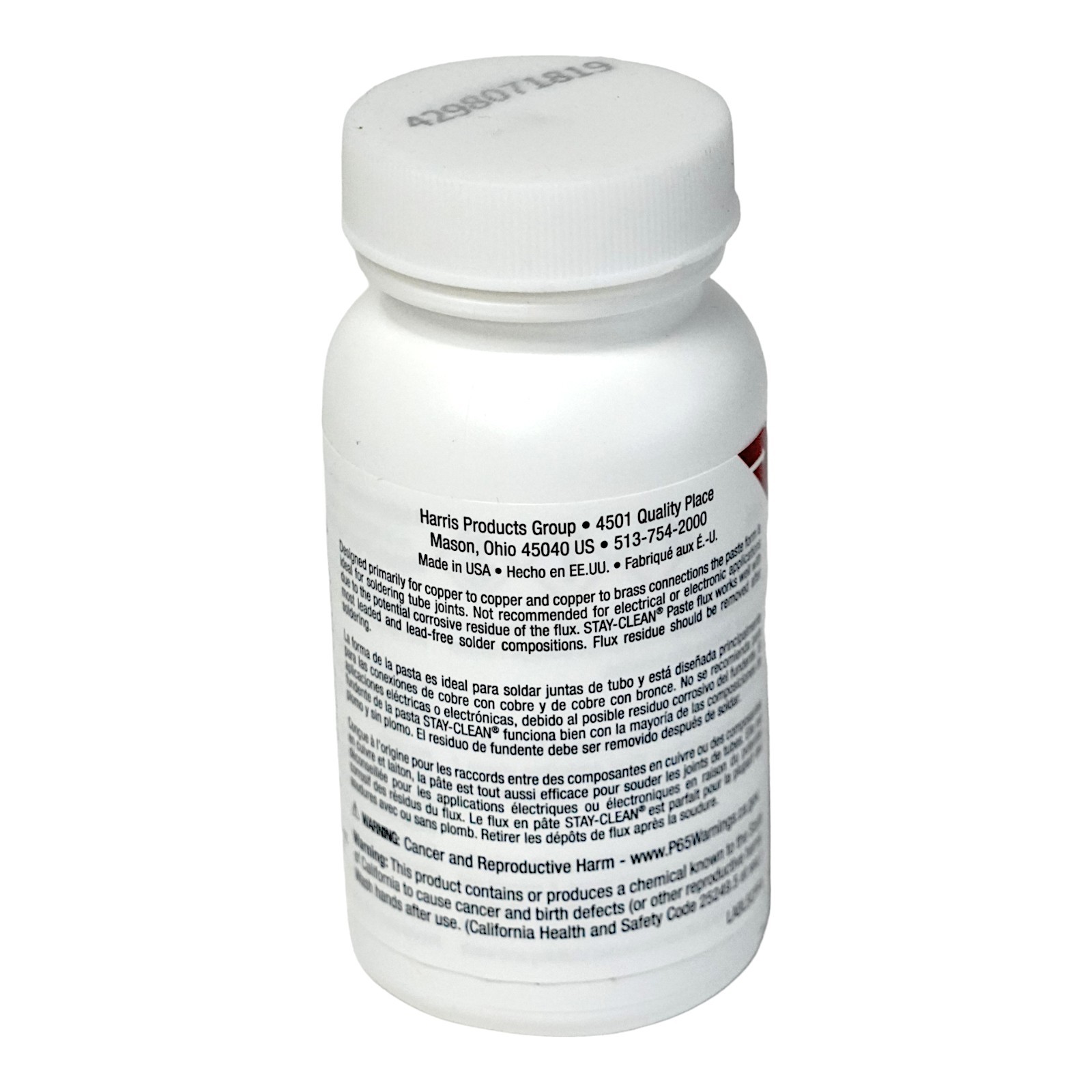 Harris SCPF4 Stay-Clean Paste Soldering Flux 4 oz Bottle 40027