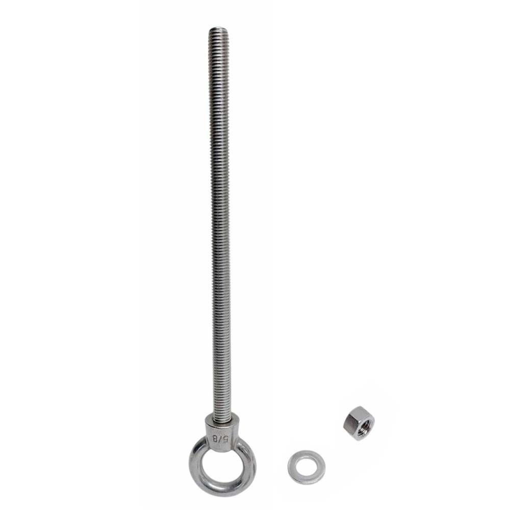 Marine Grade T316 Stainless Shoulder Eye Bolt 5/8″ x 12″, 3,200 lb WLL