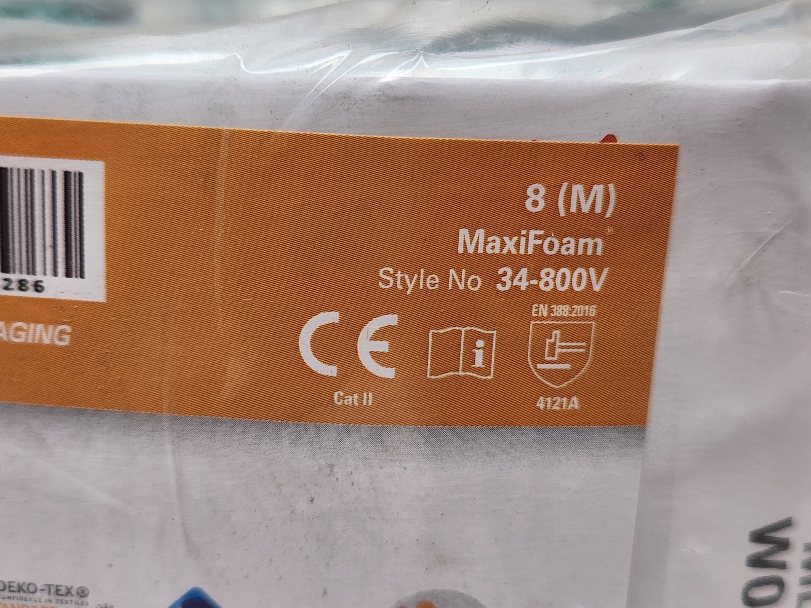 6 Pairs – PIP 34-800 MaxiFoam G-Tek Premium Nitrile Foam Coated Gloves Size: Med