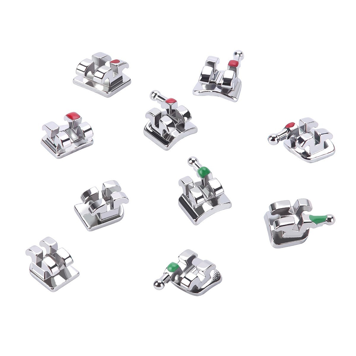 20 X Dental Orthodontic Brackets Braces Mini Roth MBT 022 /018 Hook 345