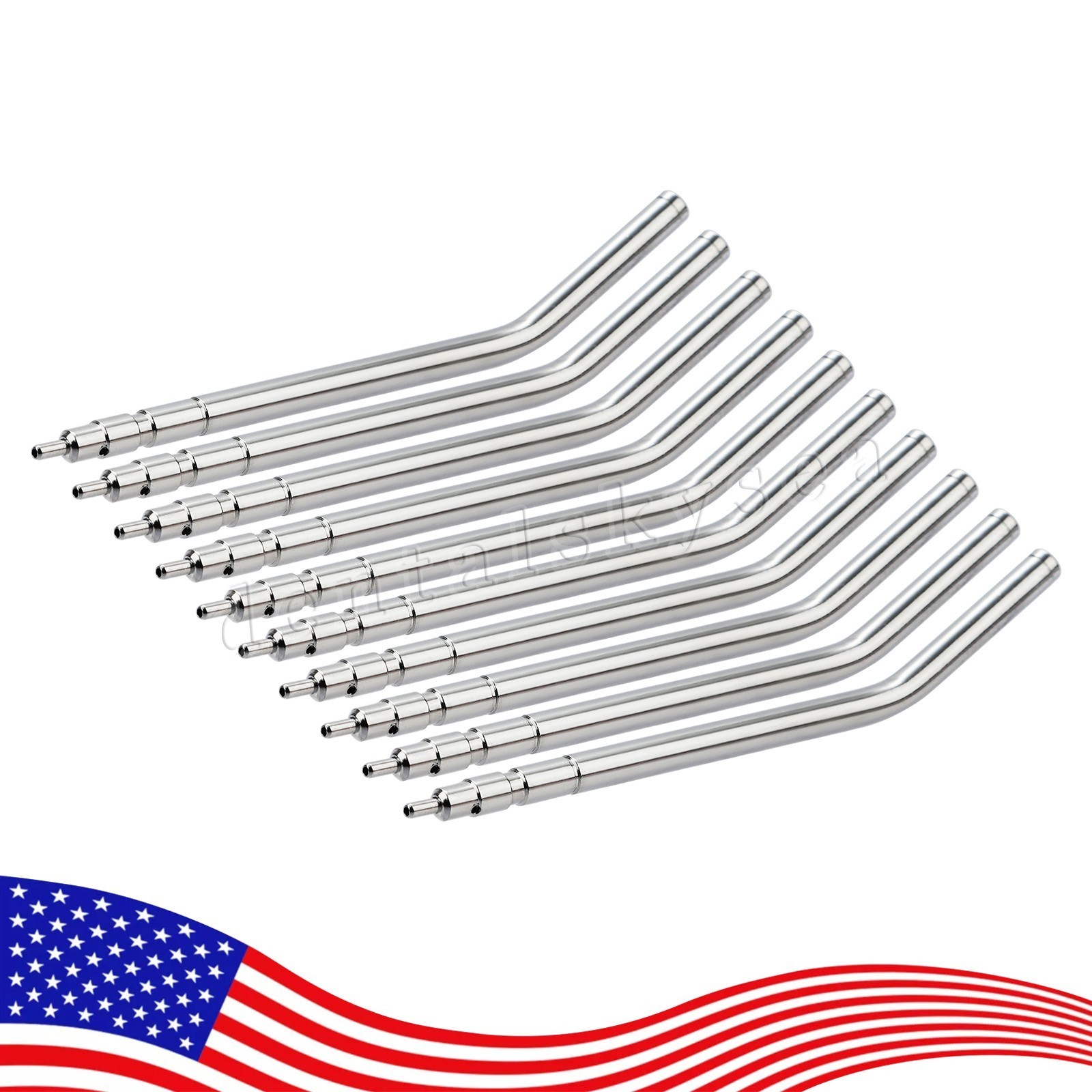 Dental Autoclavable Air Water Spray 3-Way Syringe Stainless Steel Nozzles Tips