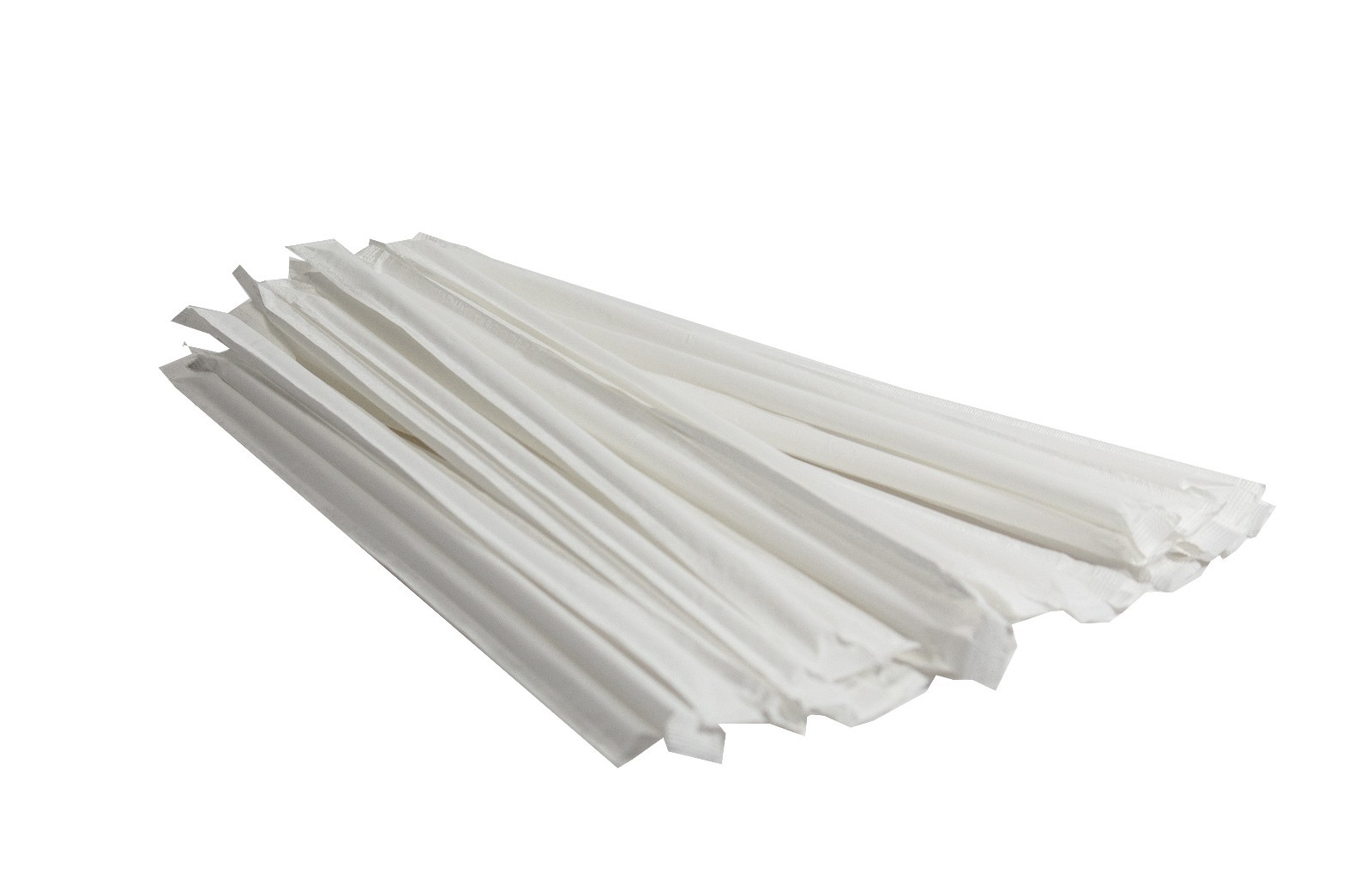 300 Drinking Straws-Wrapped 8 inches Clear Giant 8