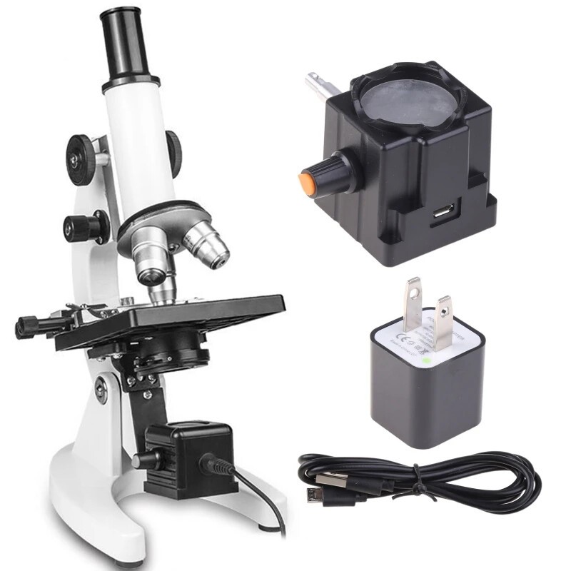 110V-240V Biological Microscope Bottom LED Light Supplementary Lamp Source New