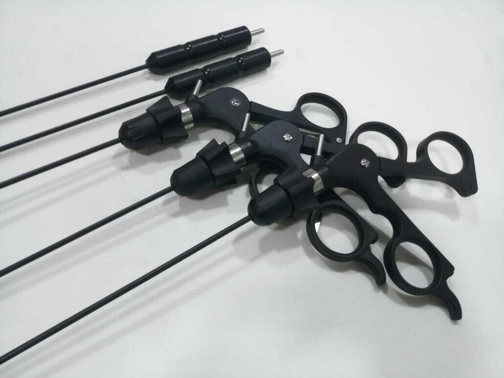 Laparoscopic L-Hook Fenestrated Maryland Grasper Curved Scissors Instrument