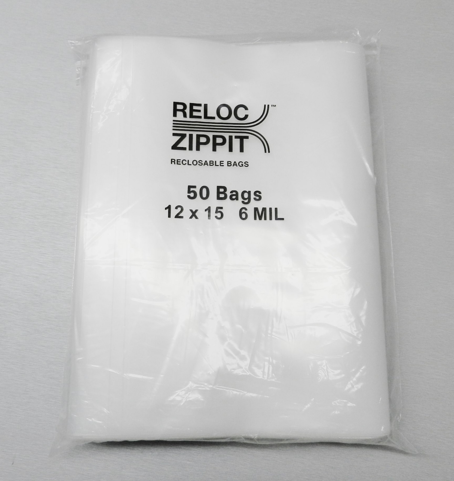 6 MIL 12×15 Zip Seal Lock Bags Zip Slide Lock Thick Clear Reloc Jumbo 12 x15 100