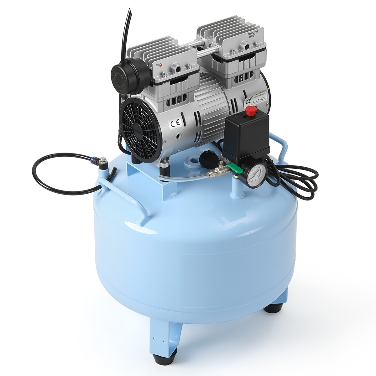 Dental Oil-Free Air Compressor 800W 40L Tank 58dB Ultra-Quiet Operation