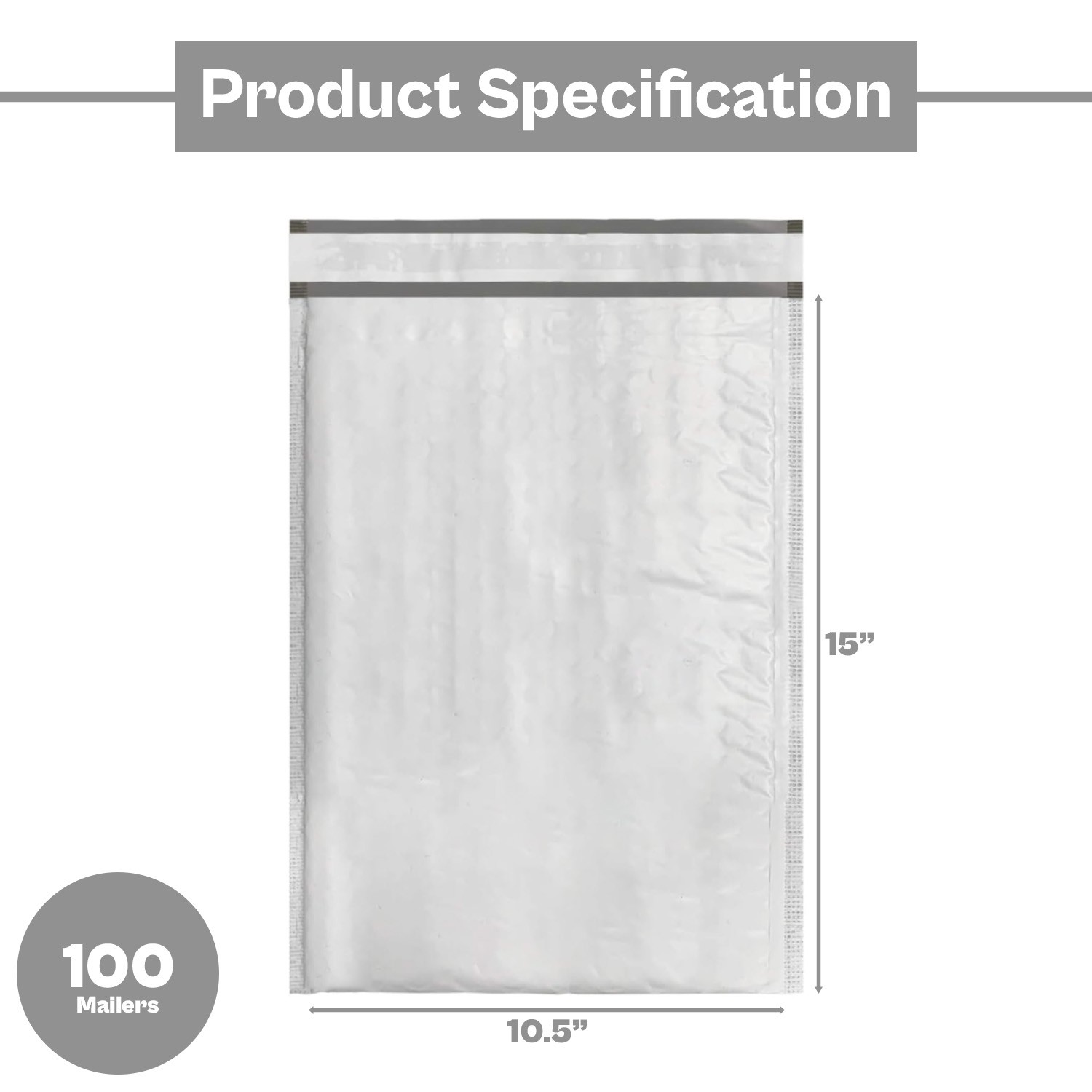 100 #5 Poly Bubble Padded Envelopes Mailers 10.5×16