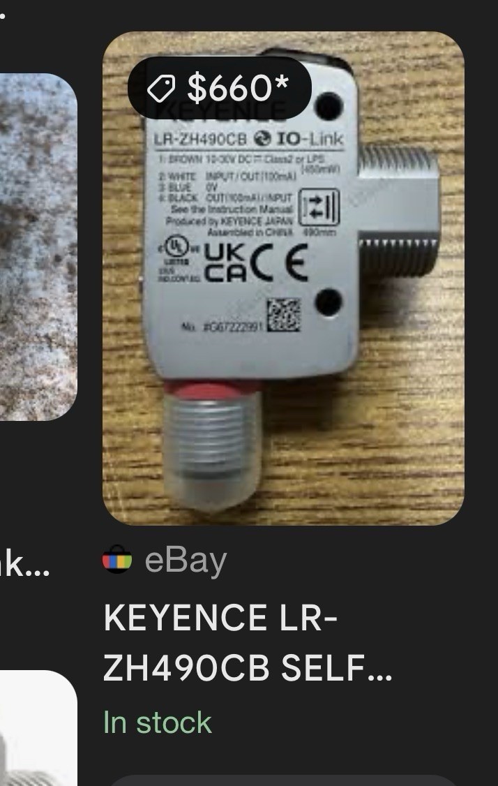 KEYENCE LR-ZH490CB Self-Contained CMOS Laser Sensor – New / Unused