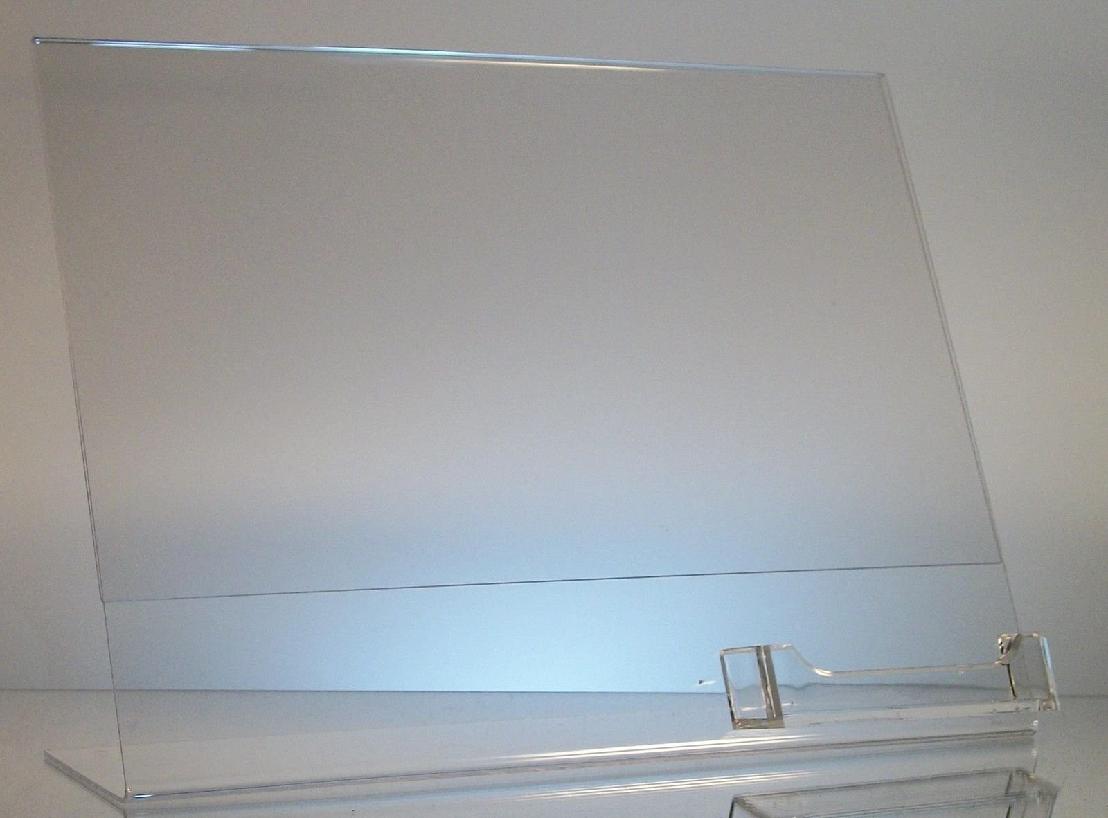 Dazzling Displays Clear Acrylic Slanted Sign Holder Picture Frame Transparent