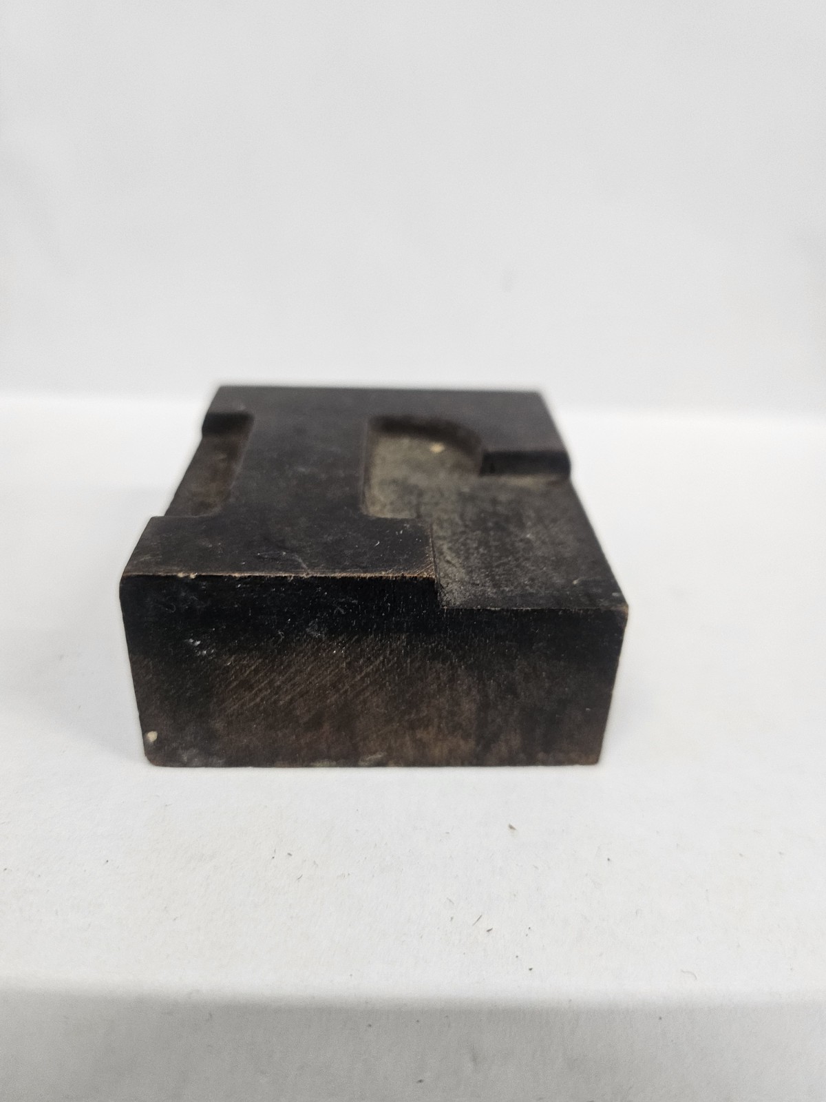 Antique Wood Letterpress Letter J Type Print Block – 2″ x 1.75″
