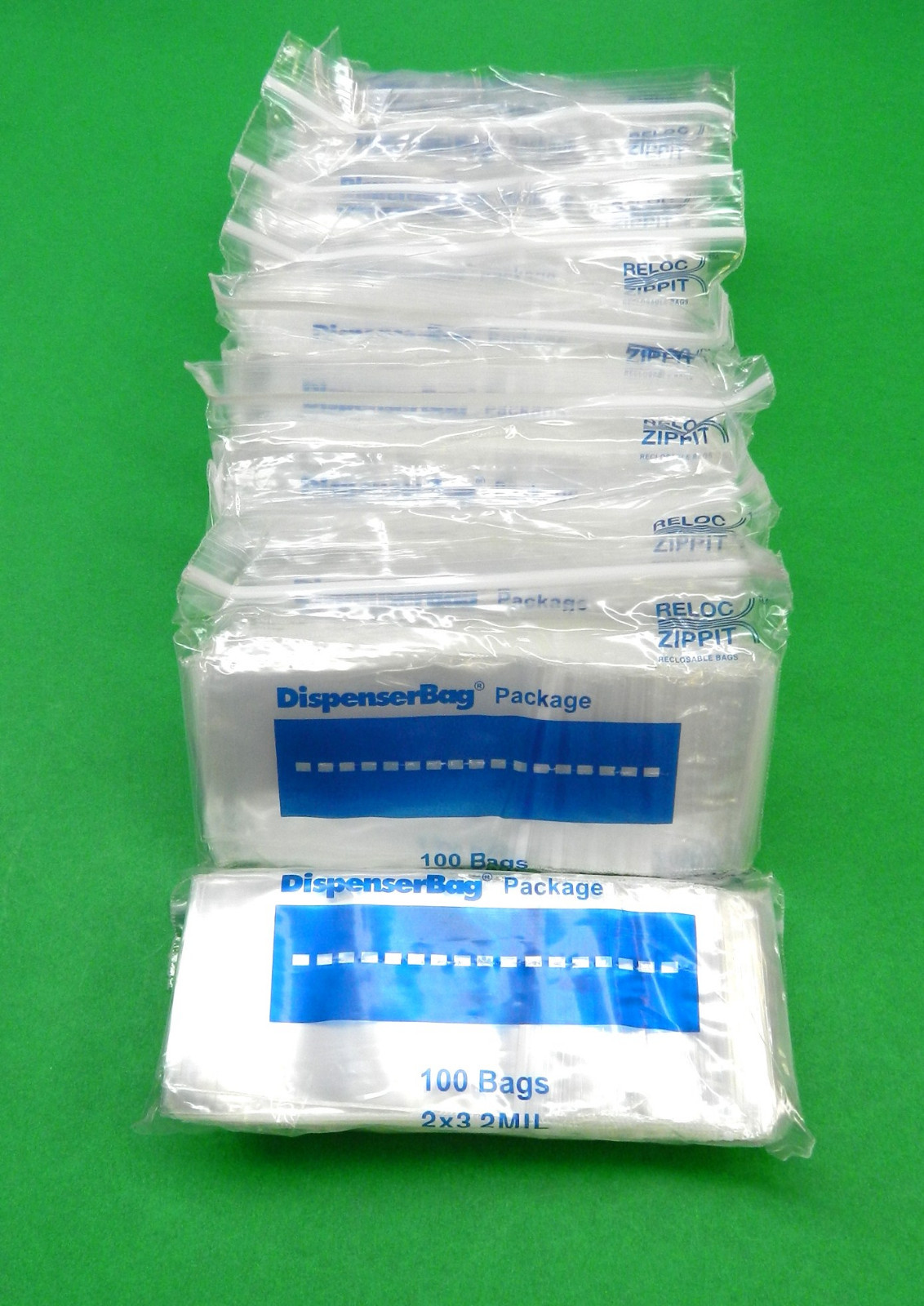 1000 Reloc Zippit Bags 2mil 2×3 Clear Reclosable Squeeze Zip Seal Lock 1,000 Pcs