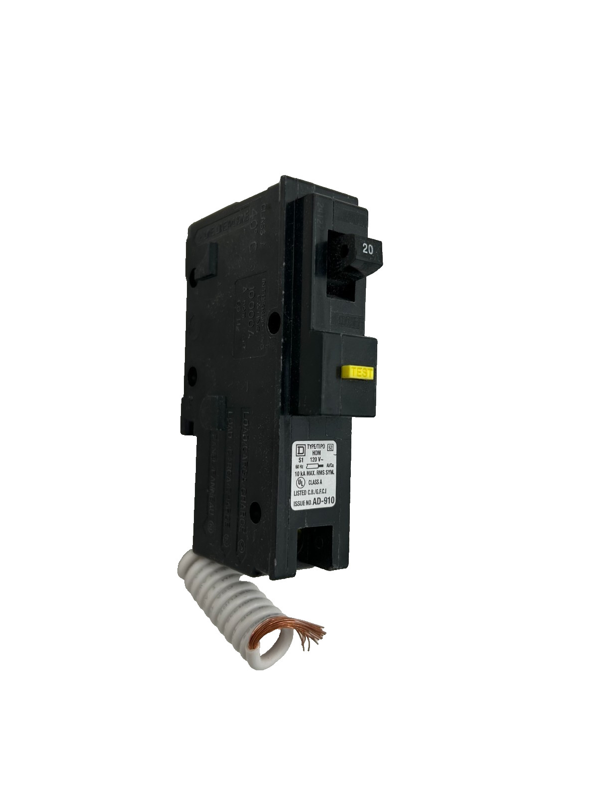 NEW Square D HOM120GFI Homeline Circuit Breaker 20A 1-Pole 120V
