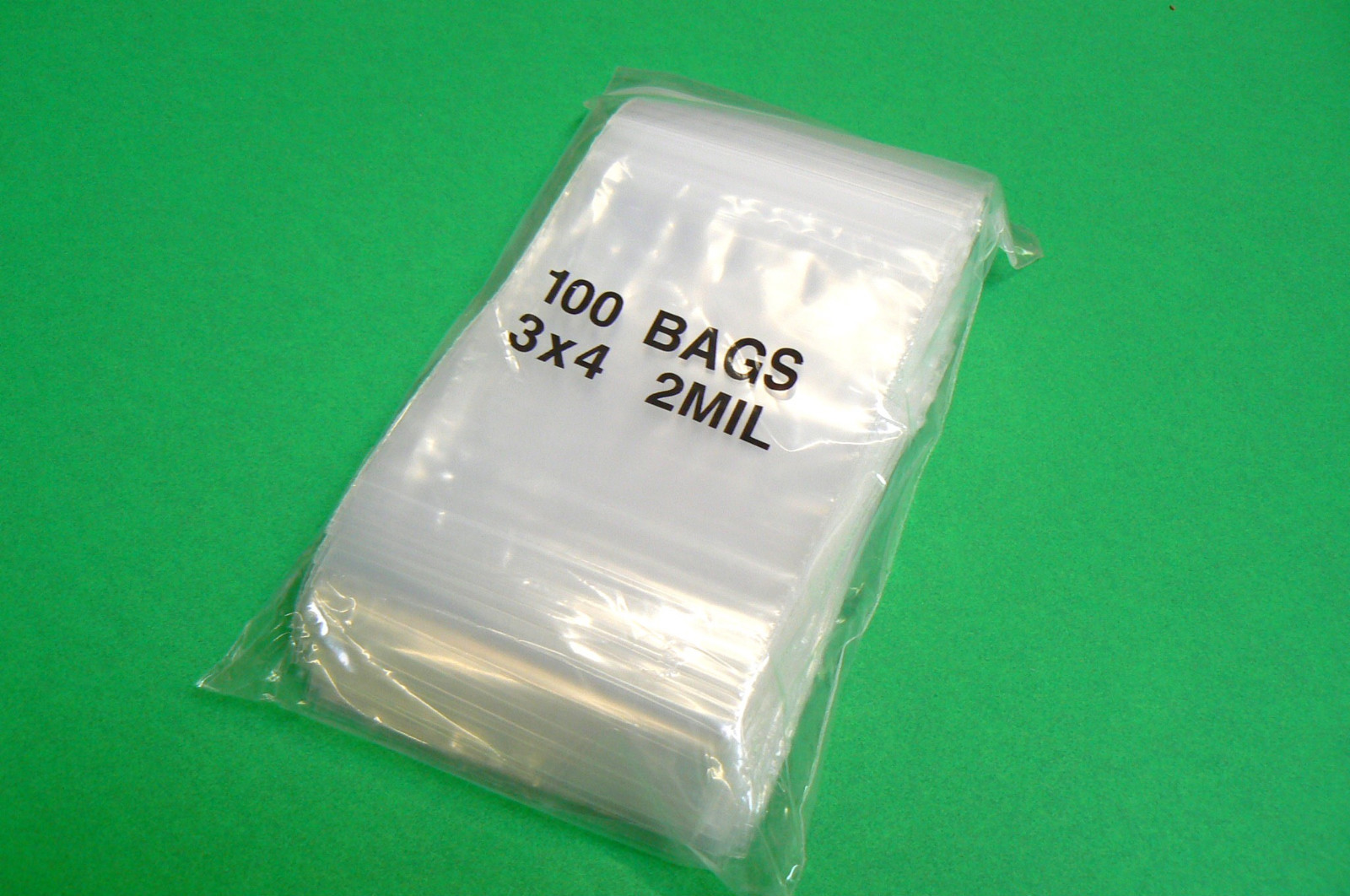 500 Clear 2mil 3×4 Zip Seal Lock Bags Reclosable Baggies 3″ x 4″ Zip Slide Bags
