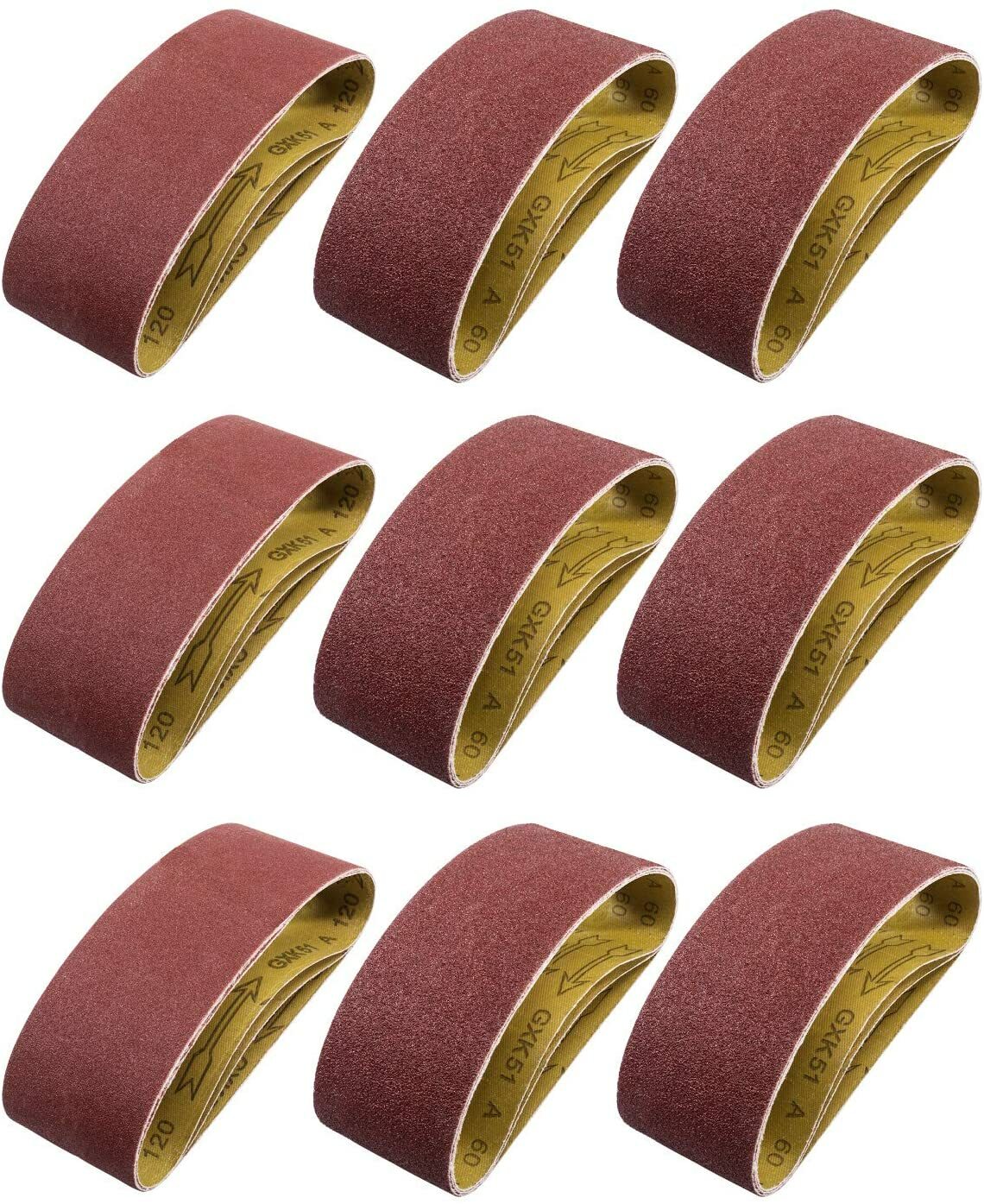 20 PACK Belt Sander Sandpaper 3″x21″ Sanding Belts 40 60 80 120 150 240 400 Grit