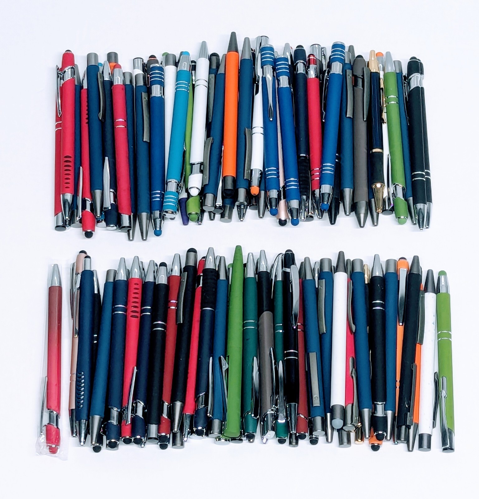 100ct Bulk Wholesale Mixed Lot Misprint Ball Point Retractable METAL Click Pens