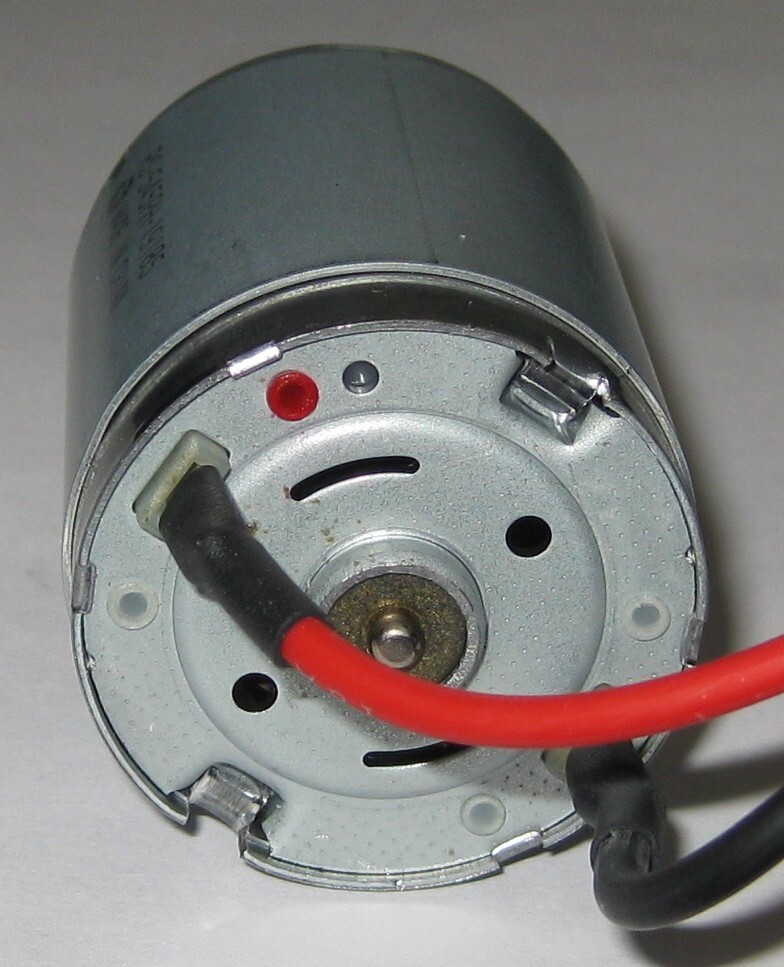 12 V DC – 1,750 RPM – Slow Speed Electric Motor w/ Cable + 3.17mm Knurled Shaft