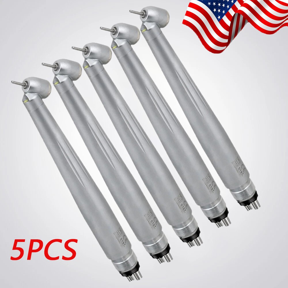 5*Dental 45° Degree Surgical High Speed Handpiece Push Button Single Spray 4H