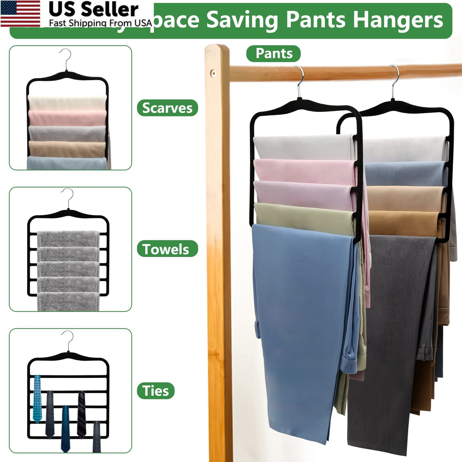 Closet Organizers and Storage,3 Pack Organization Storage Large, Black