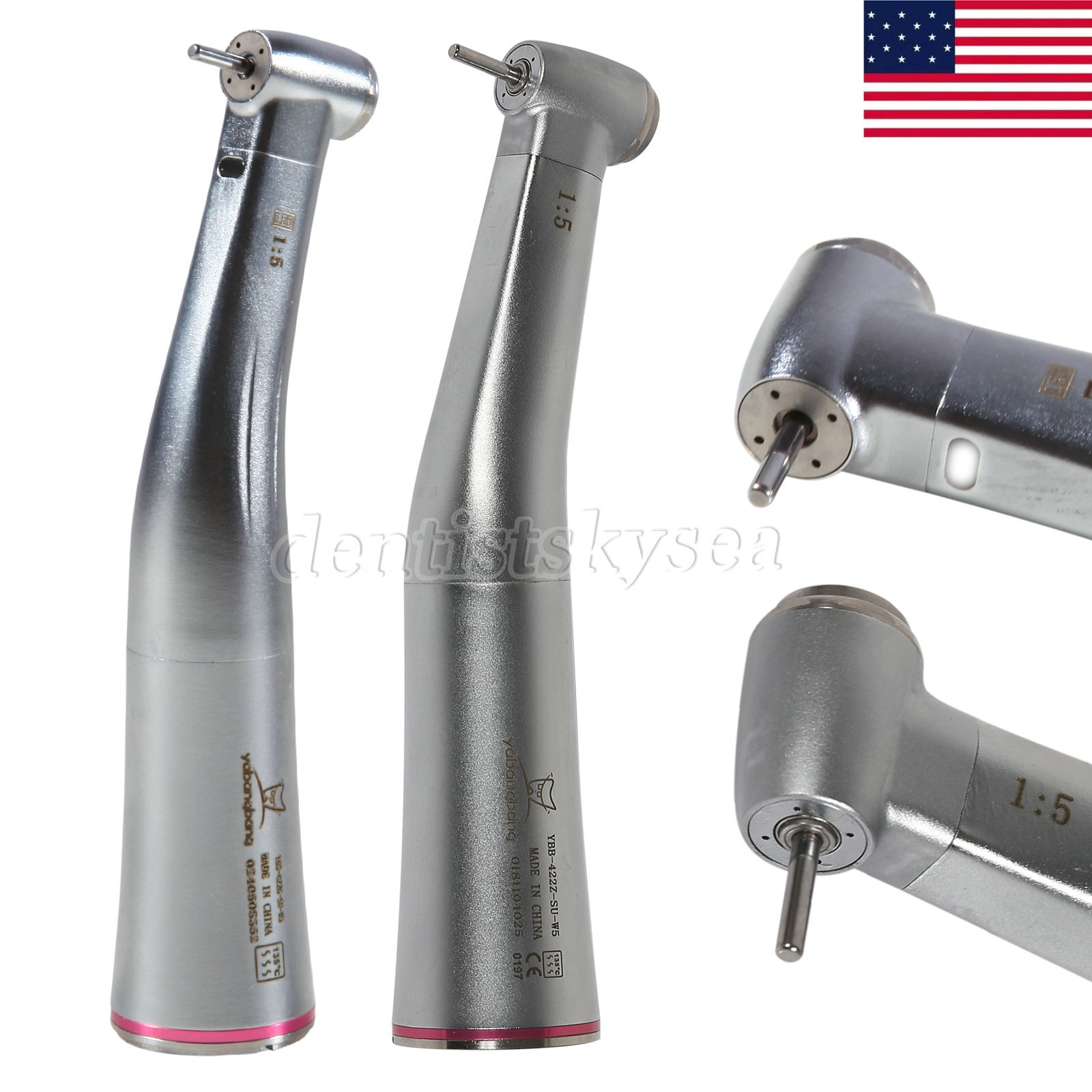 20:1 NO-LED/ 1:5 LED Contra Angle Increasing Handpiece Fit KaV NSK Motor Dental
