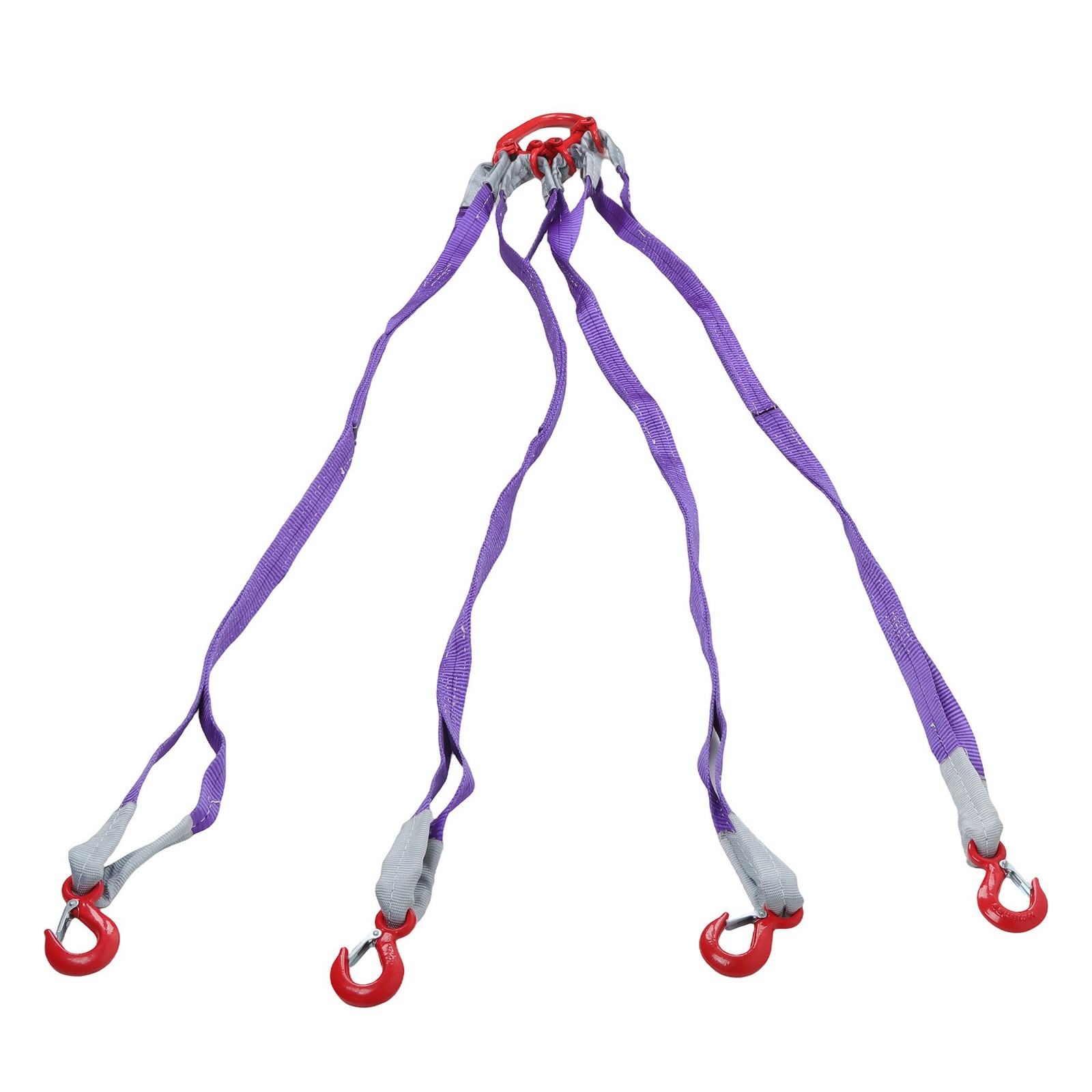 Four Leg Bridle Web Sling 5ft 6600lbs Lifting Slings with G80 Grab Hooks