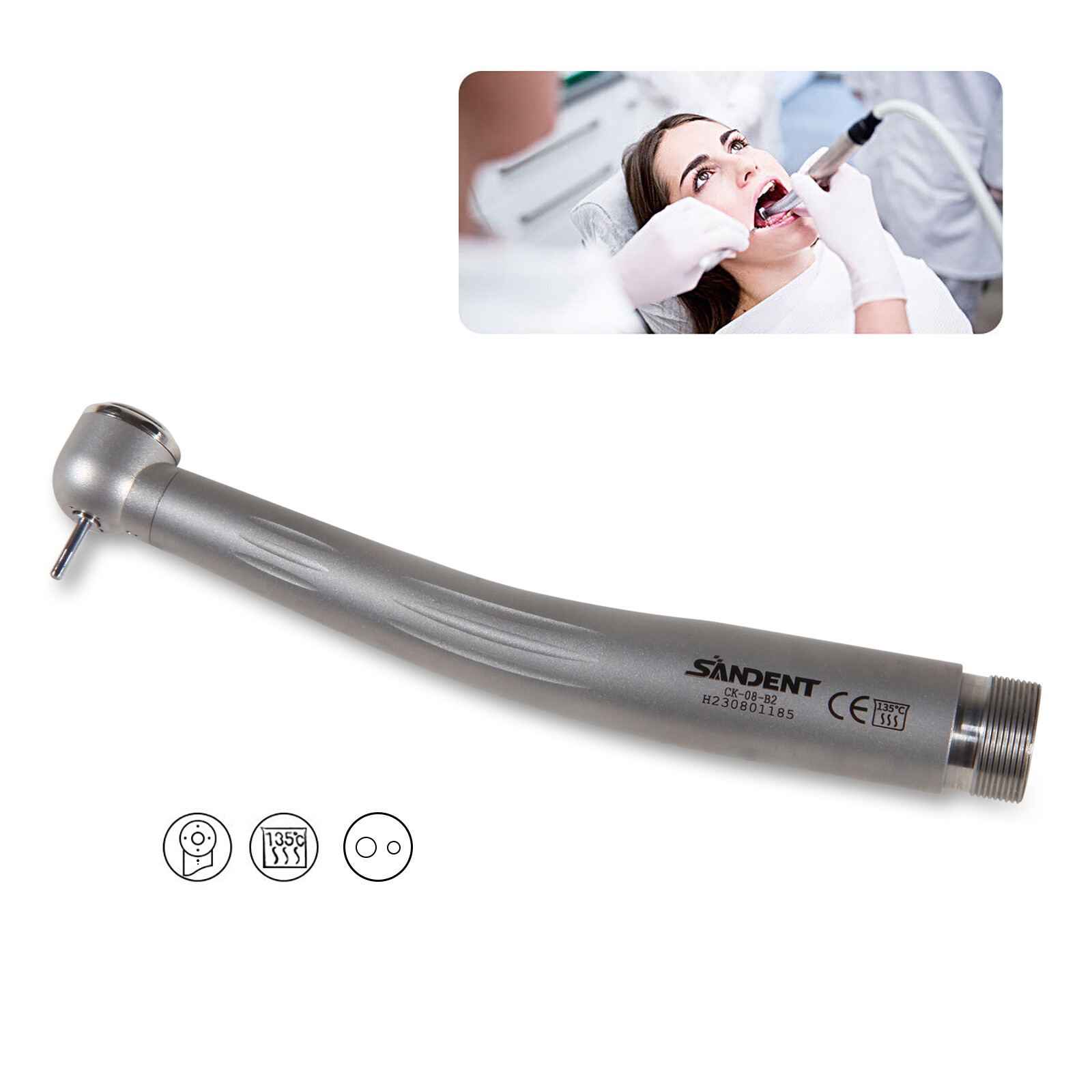 10x Dental High Speed Handpiece Ceramic Cartridage Push 2 Holes Single Spray