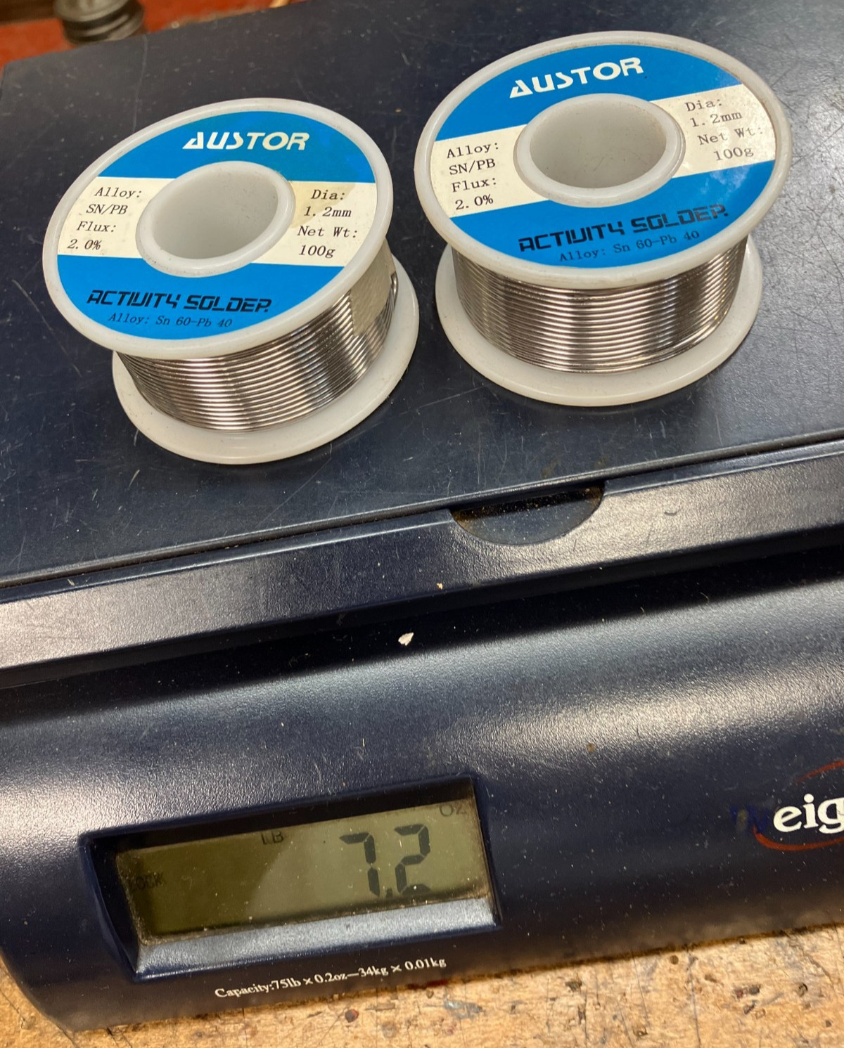 2 Rolls Austor Activity Solder Sn 60-Pb 40 100g 1.2mm