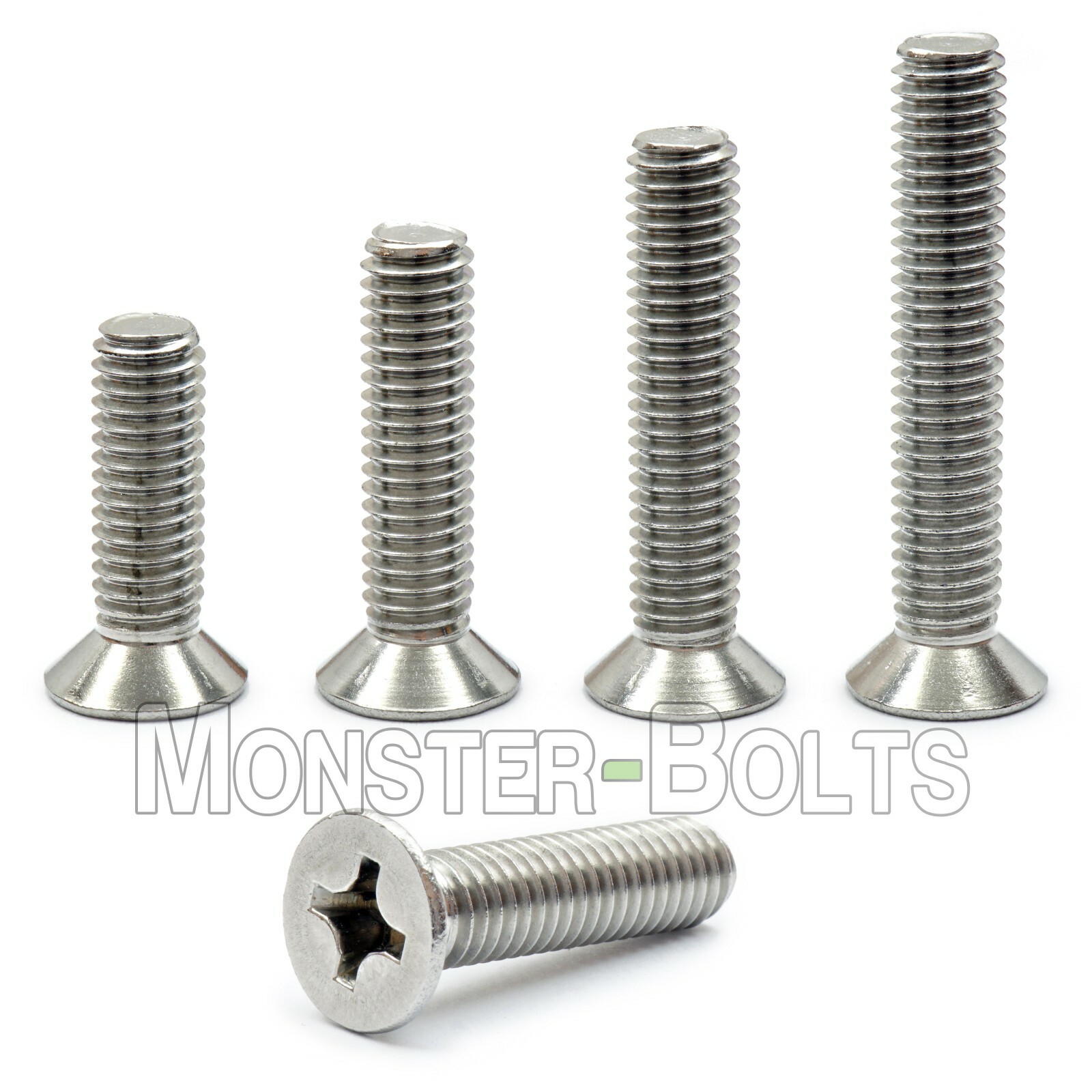 M2 Stainless Steel Phillips Flat Head Countersunk Machine Screws A2 18-8 DIN 965