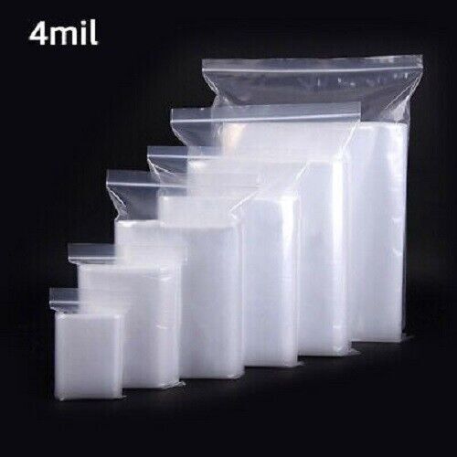 2×3 4mil Clear Seal Zip Lock Top Reclosable Poly Plastic Bags 2 x 3 x 4 Mil