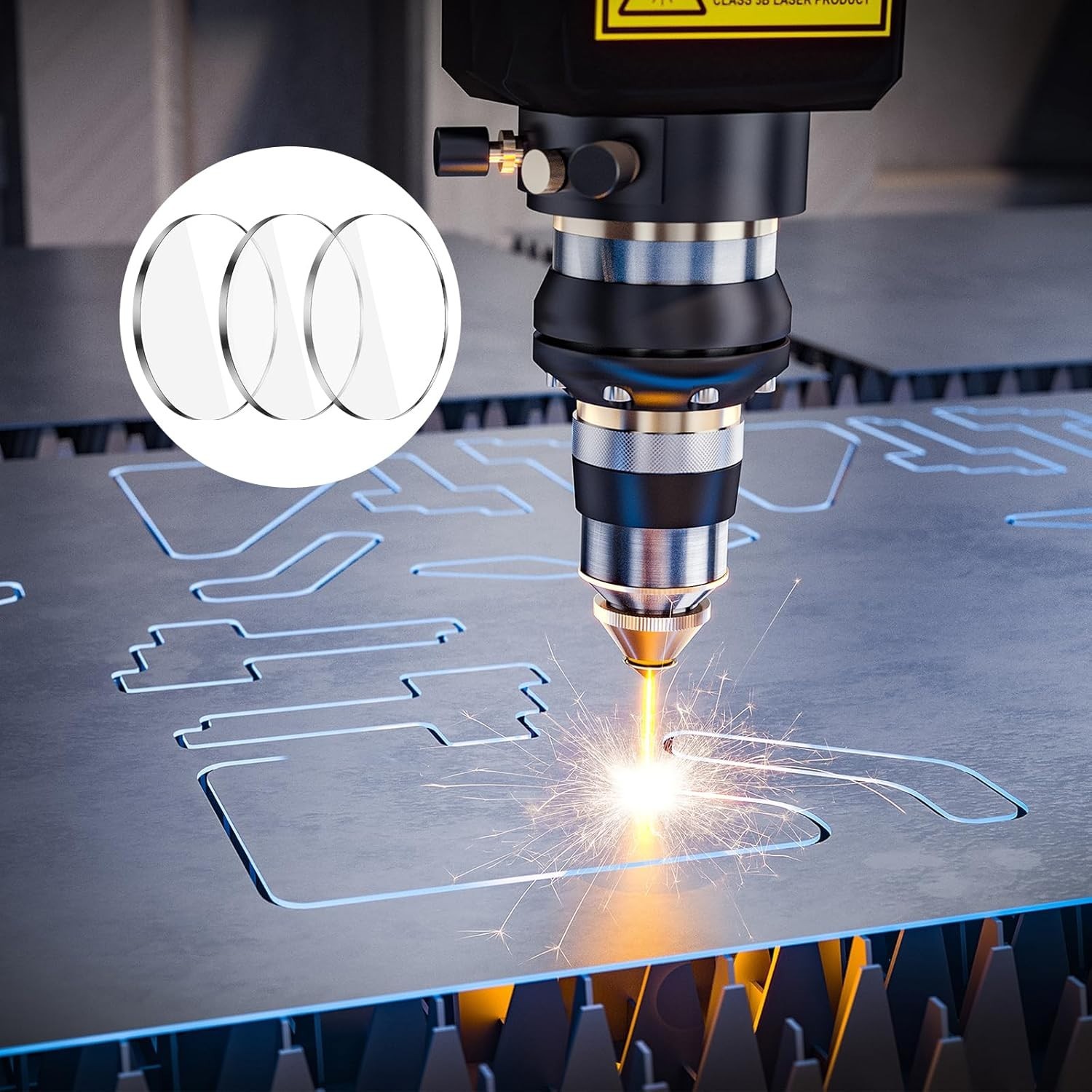 10 Laser Protective Lenses 14mm – High Compatibility for D1 Pro, M1, P20 Modules