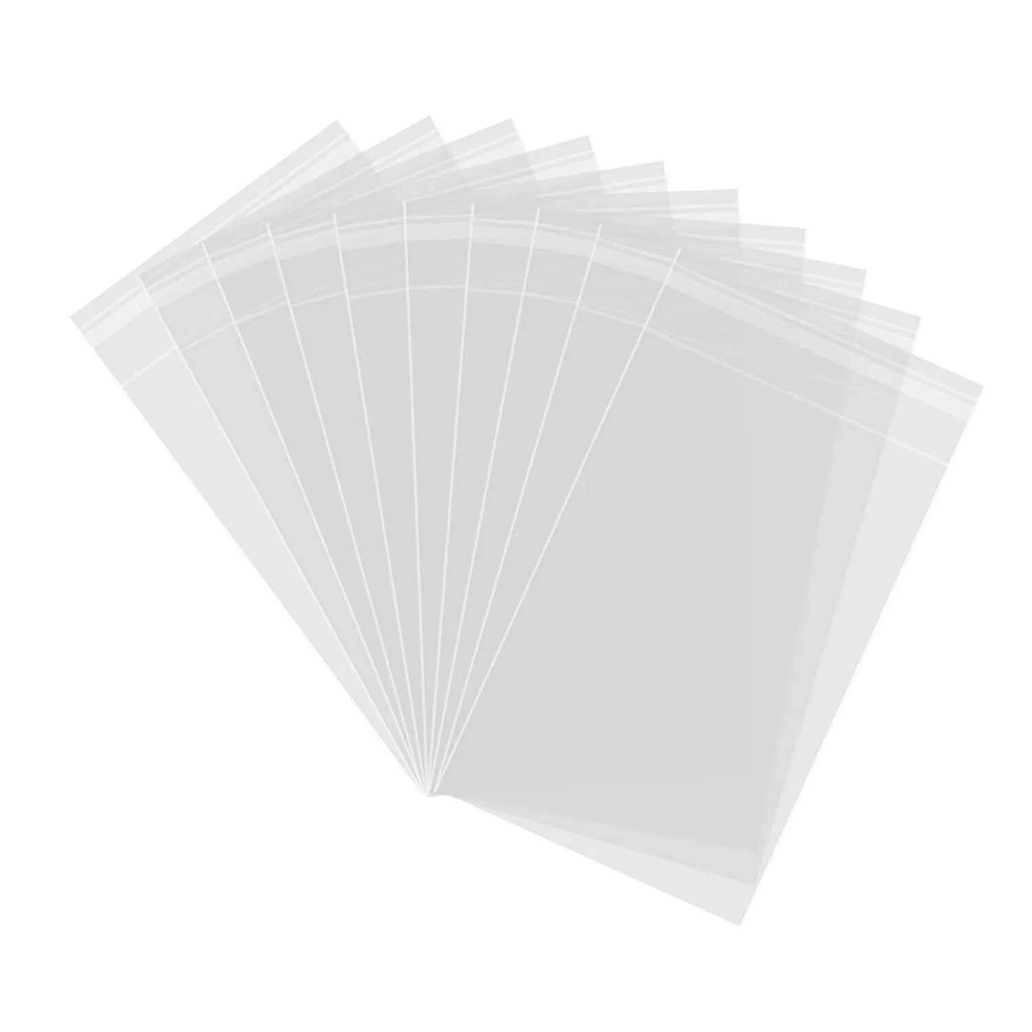500 6×9 Clear Resealable 1.5 Mil Plastic OPP Self Adhesive Cello Cellophane Bags