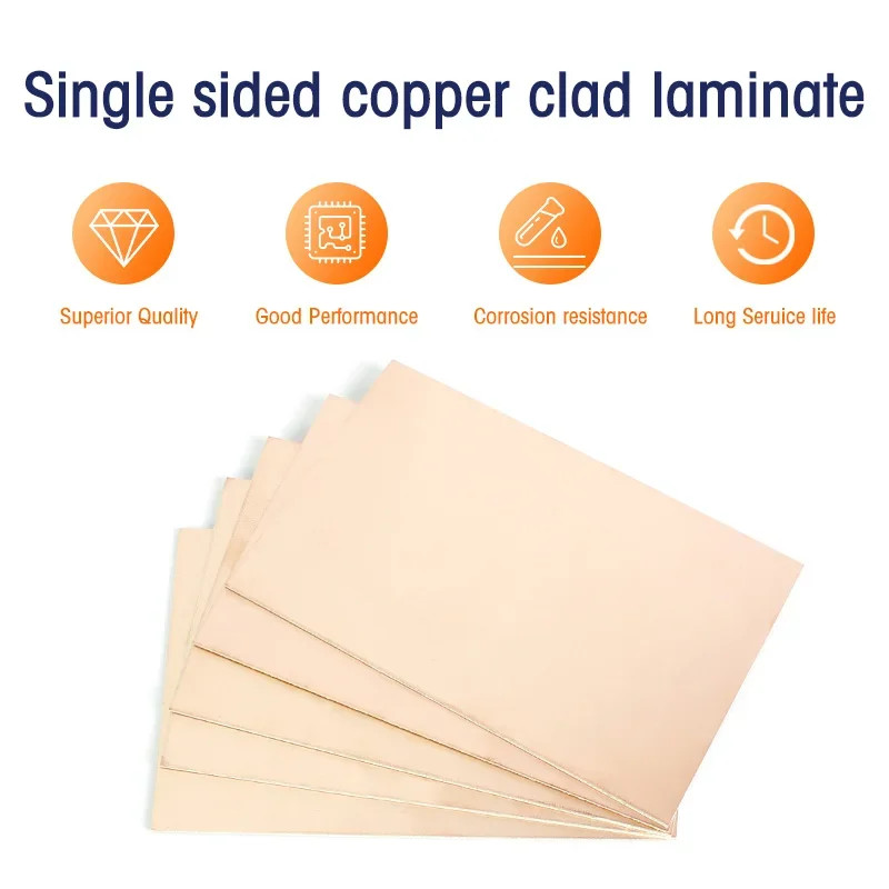 5PCS Single Sided Plate DIY PCB Kit Glass Fiber FR4 Copper Clad Board 10x15cm US