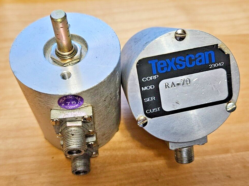 Texscan RA-70 0-70dB 10dB Step Variable RF Attenuator 75Ohm Type-F Ham Fox Hunt