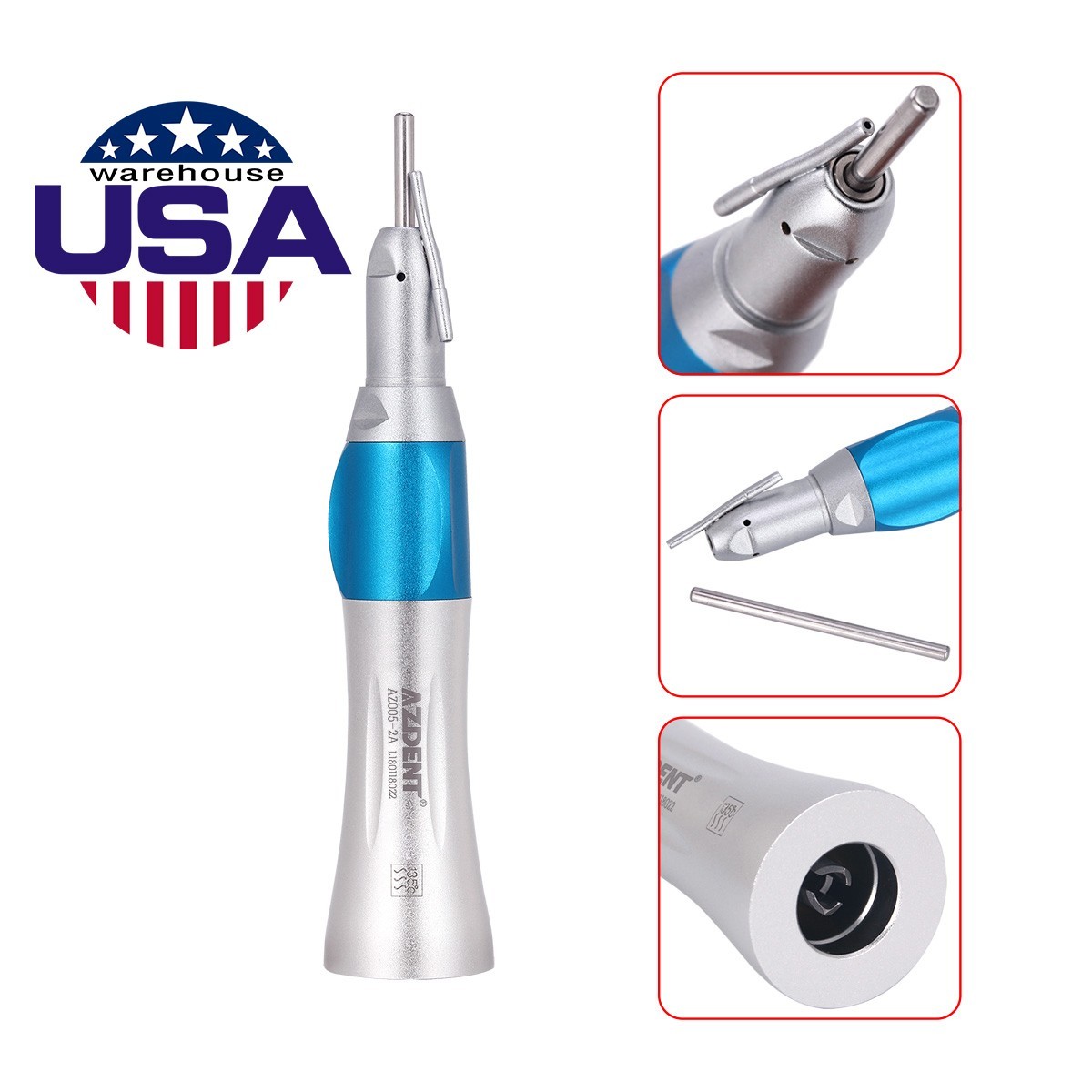 Dental Surgical Straight Handpiece Oral Surgery 20° Contra Angle 1:1 Nose Cone