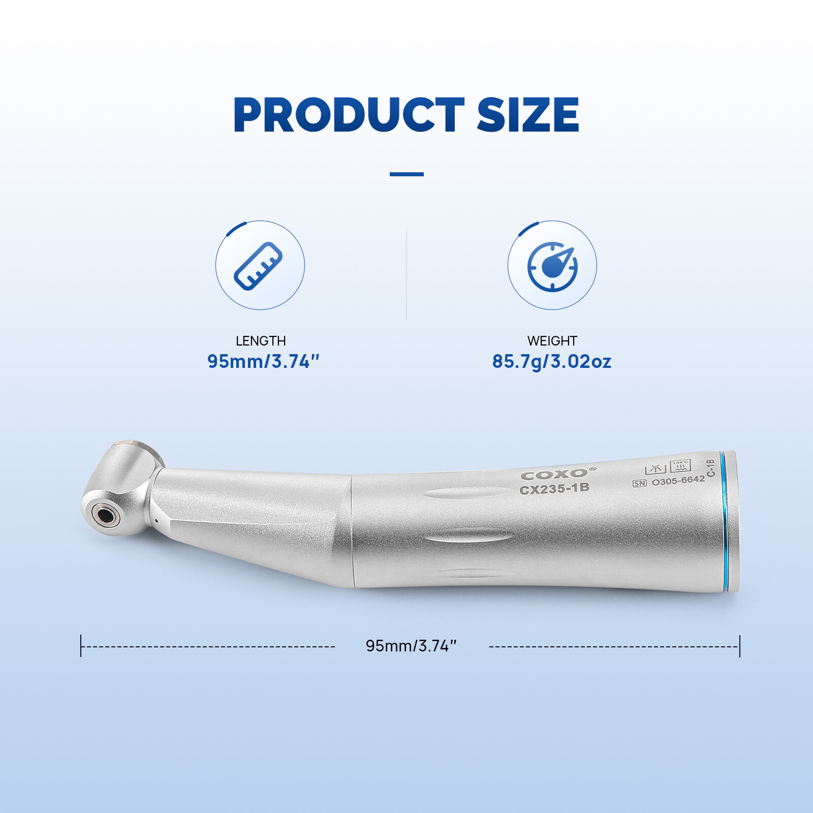 COXO Dental Low Speed Inner Water Straight/Contra Angle/Air Motor Handpiece 4H