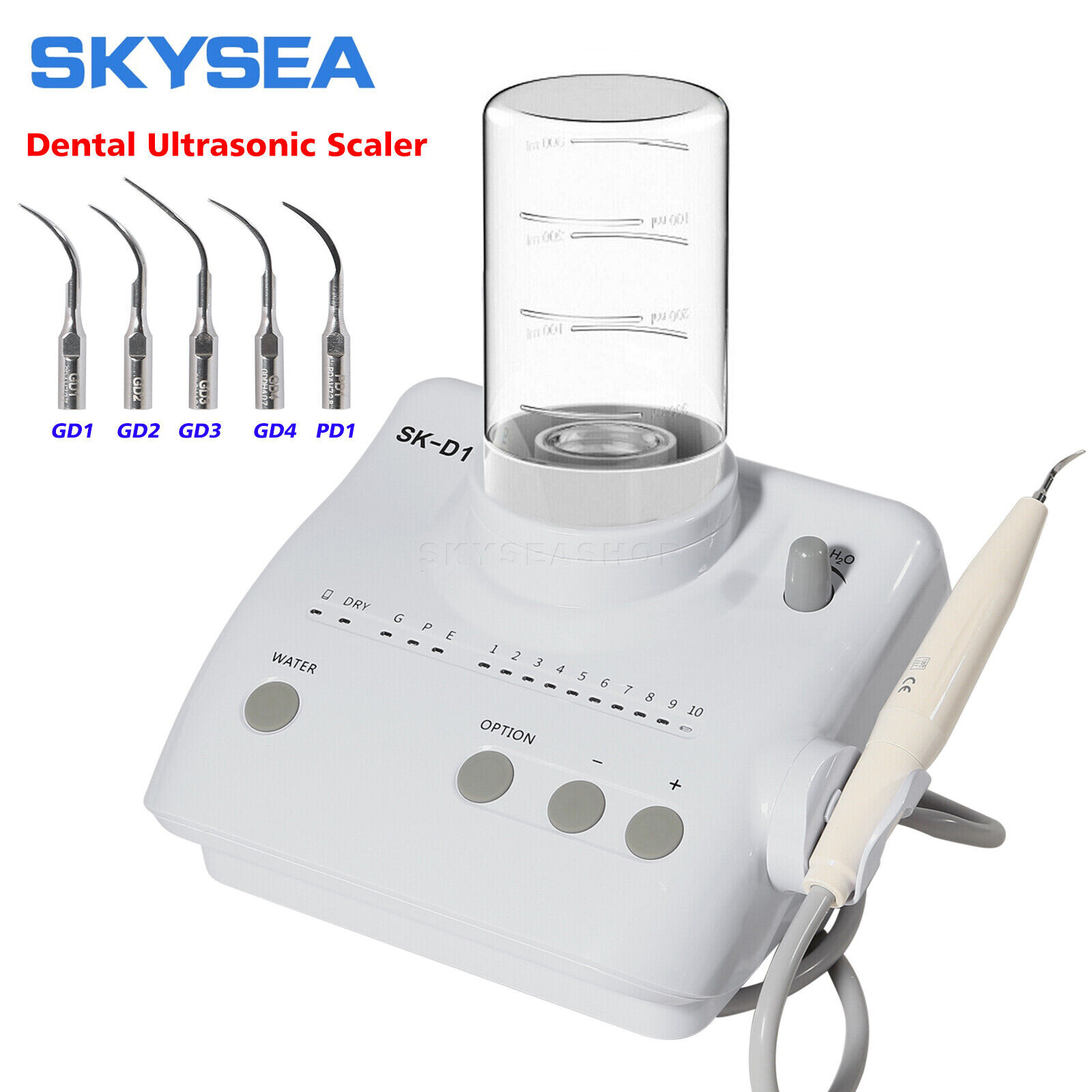 SK-D1 Dental Ultrasonic Piezo Scaler Unit w/2*Bottles 5*Tips For DTE SATELEC FDA