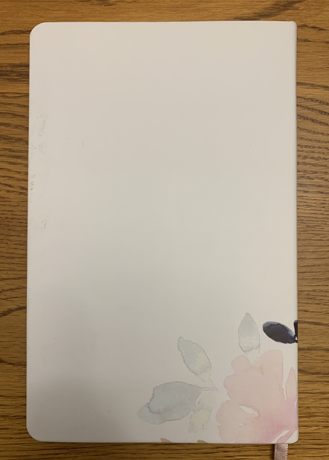 Be Still White Faux Leather Journal Christian Gifts Bible verses floral Diary