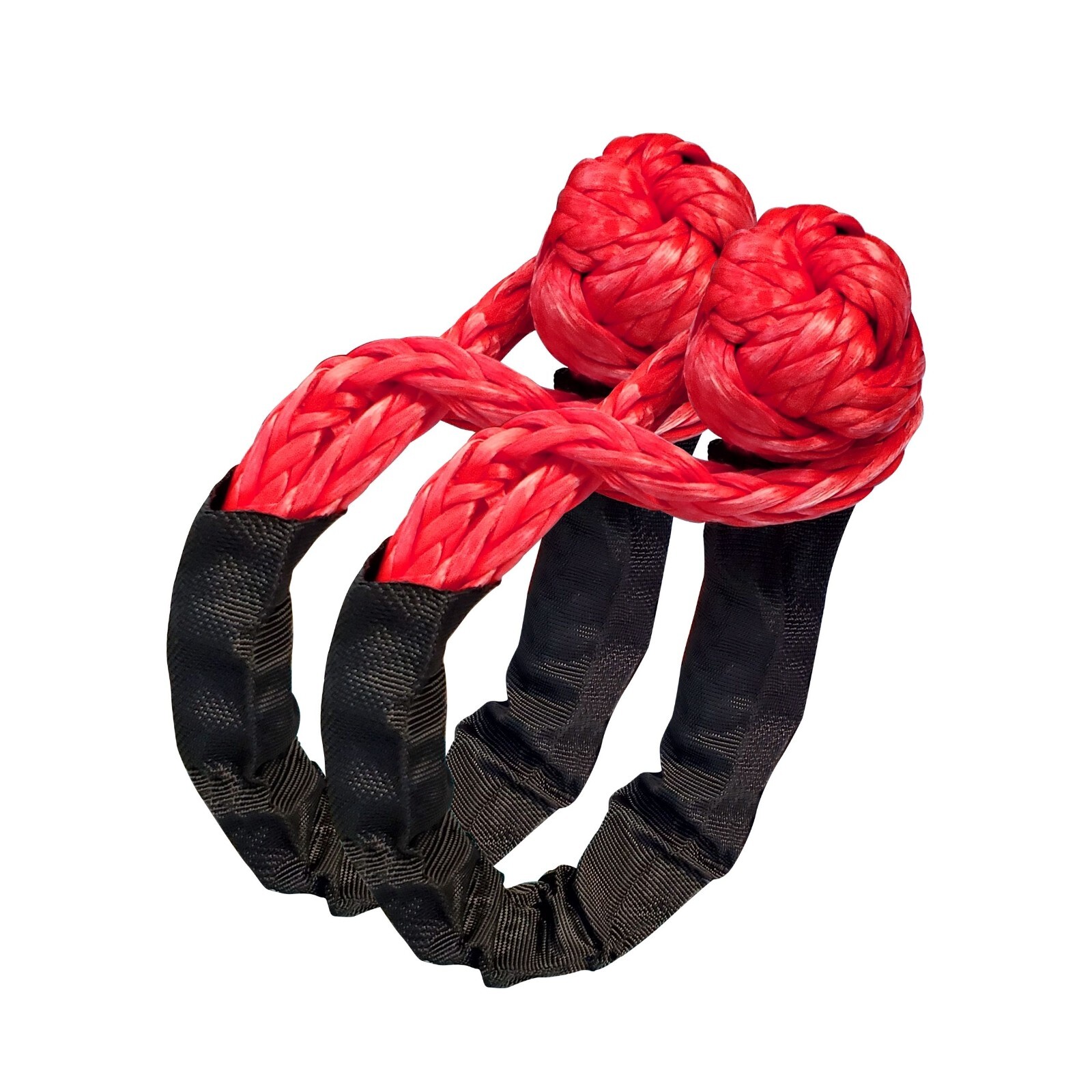 2 PC 1/2” x 22” Synthetic Soft Shackle Tow Rope Recovery Strap 37,400LBS