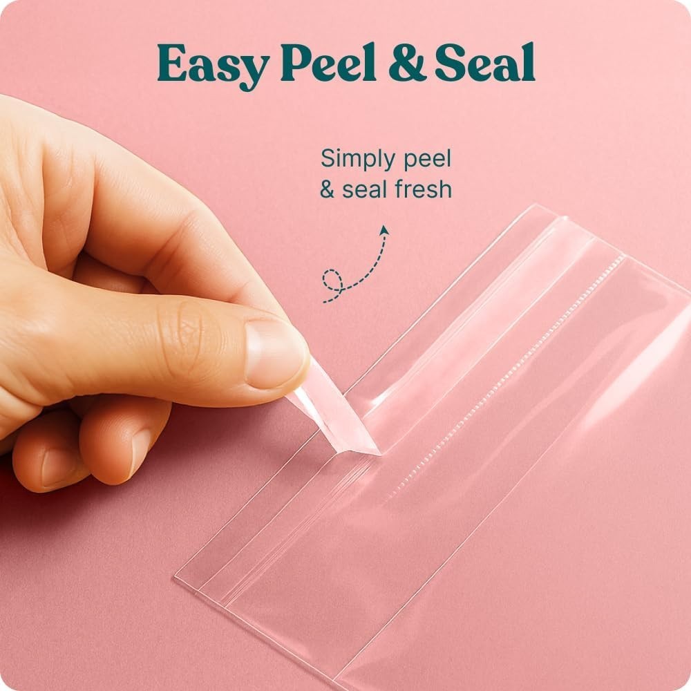 Transparent 10×13 Self-Sealing Cello Bags for Storage and Packaging – 1000 Count