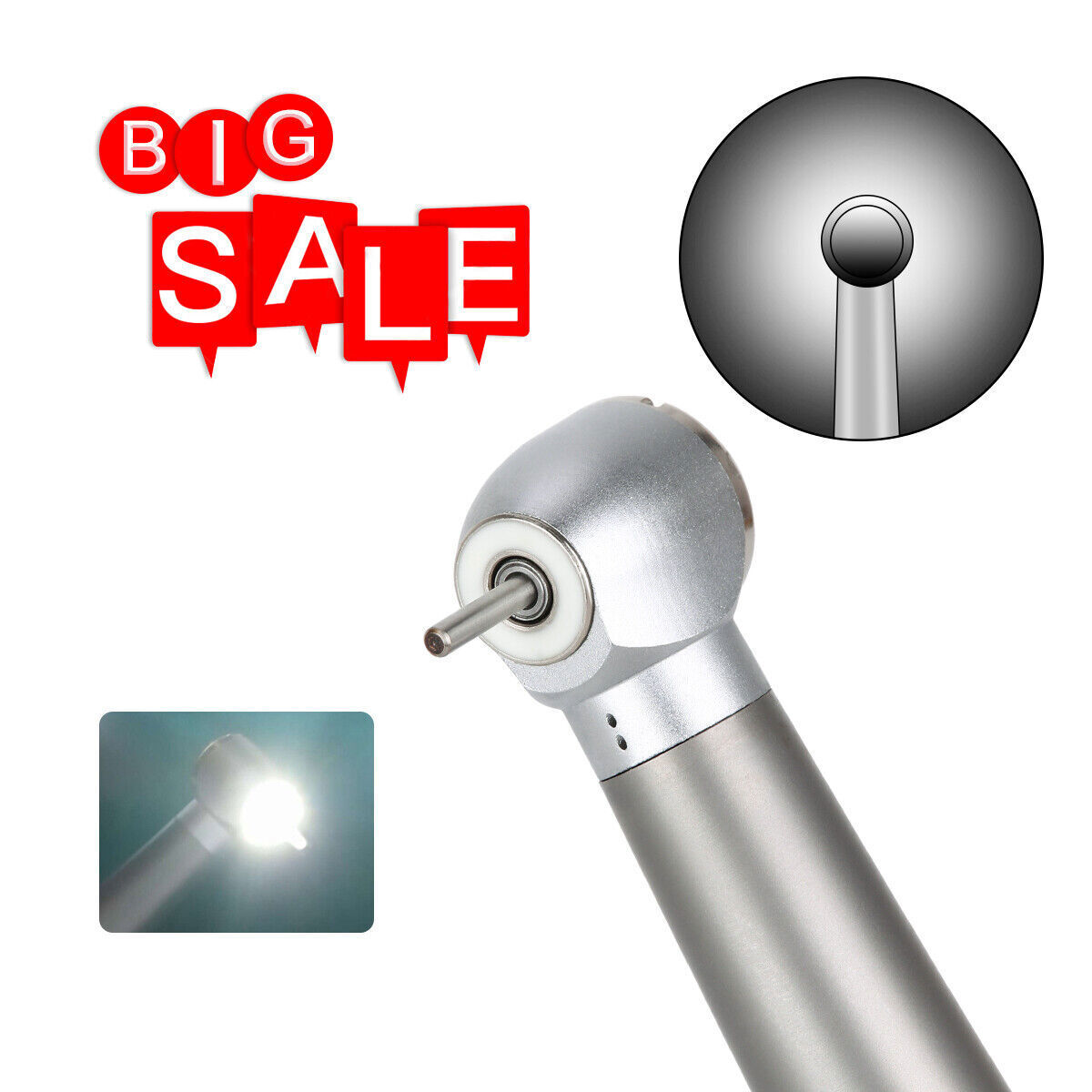 Joydental Dental E-generator Shadowless Ring LED High Speed Handpiece 4 Holes M4