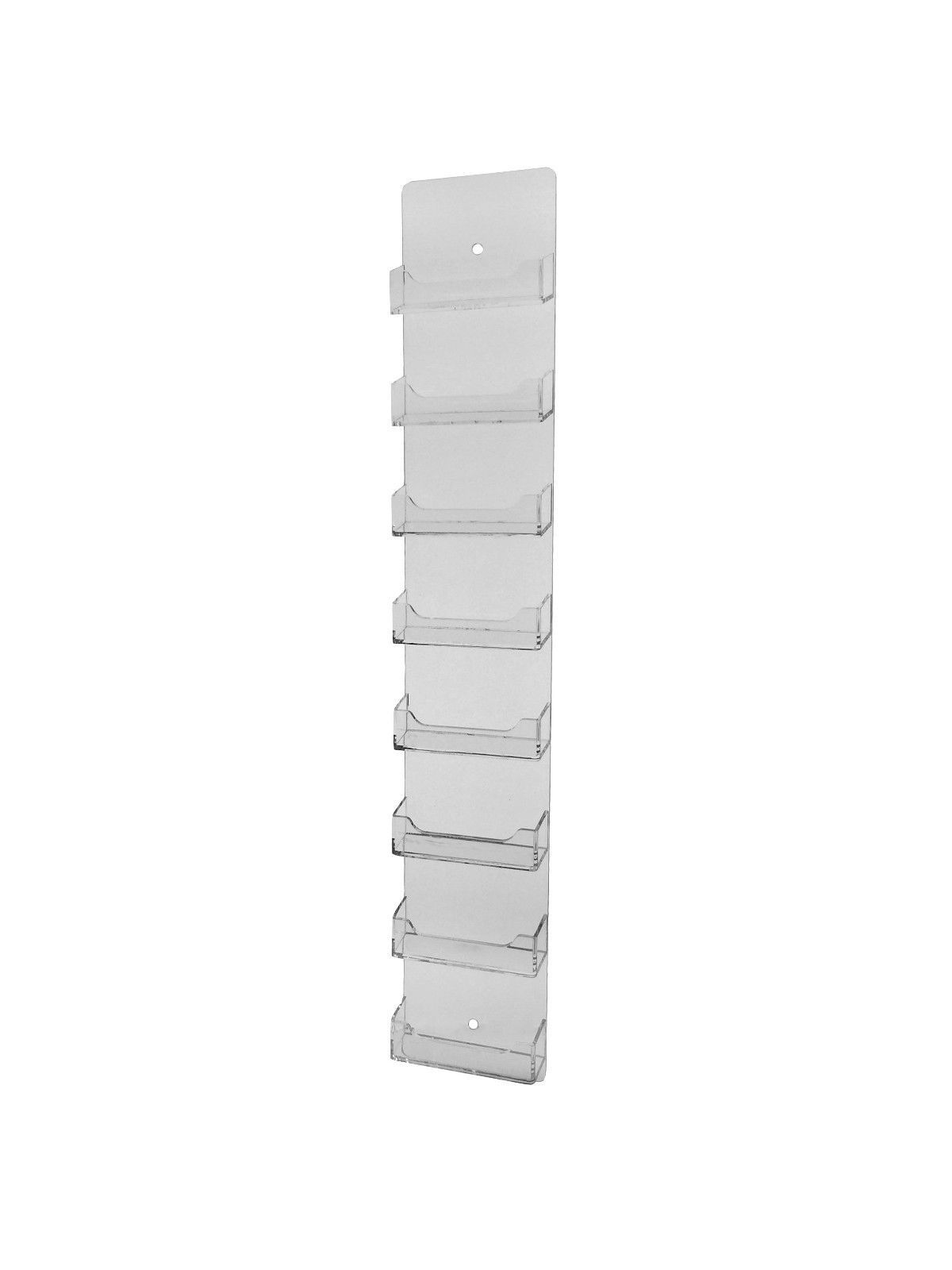 8-Pocket Clear Acrylic Wall-Mount Business Card Holder