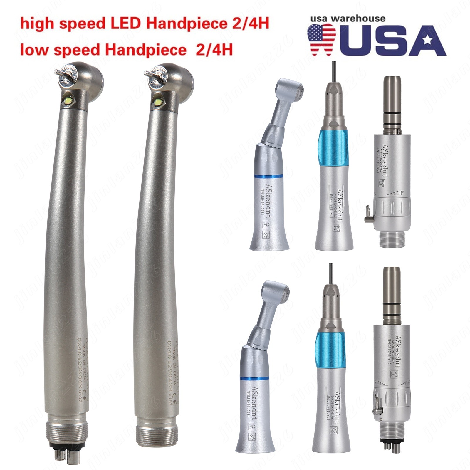 Estilo NSK Dental 4/2 Agujero Alta y Baja Velocidad / Kit Pieza de Mano Turbina