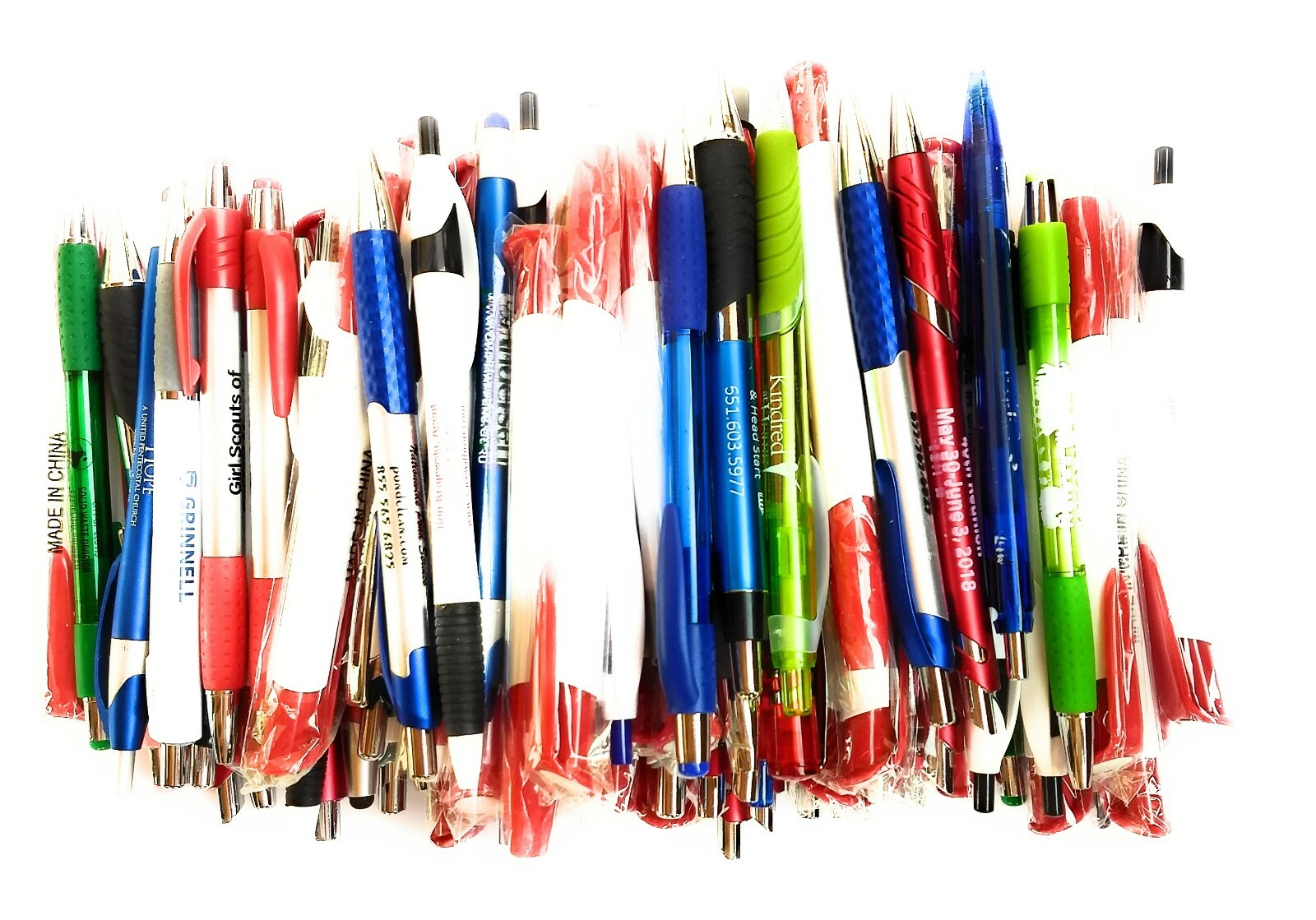 100ct Wholesale Mixed Lot Misprint Ball Point Retractable Click Pens