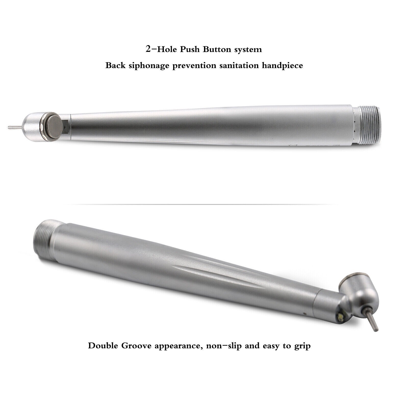 Dental 45° Angle Degree LED Light push button head optic fiber handpiece 2H USA
