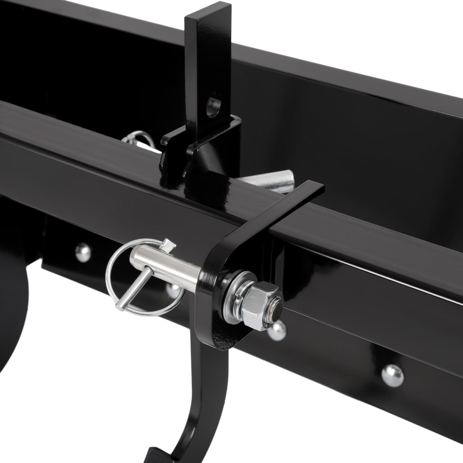 Powder Coated Steel 55″ Box Blade Scraper W/6 Scarifier Shank For Cat 0 Cat 1