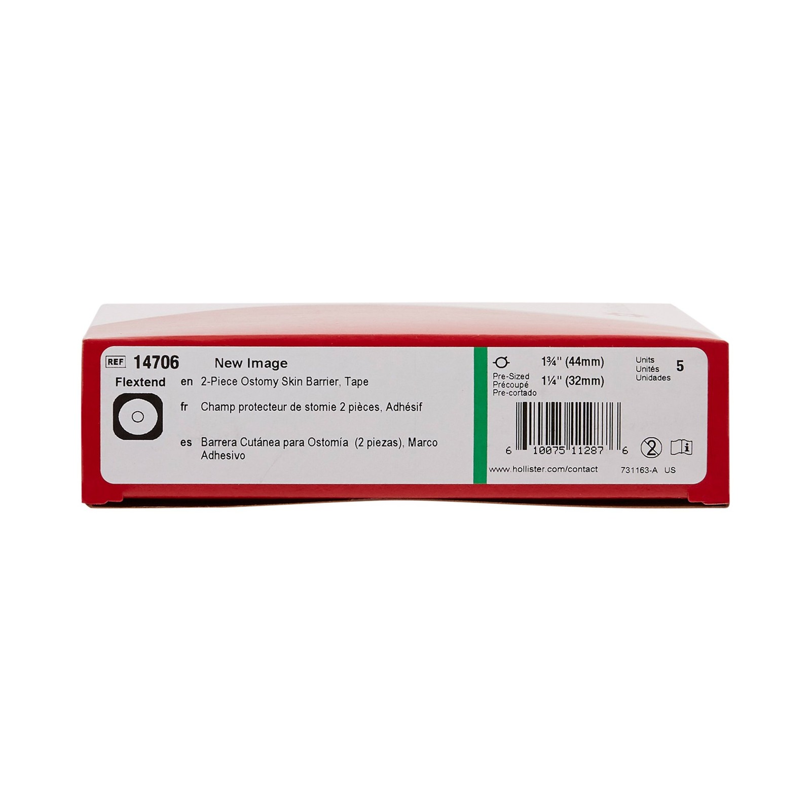 Hollister Precut Extended Wear Ostomy Barrier 44 mm Flange 5 per Box