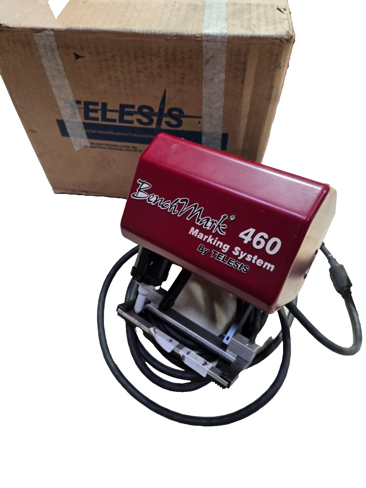 TELESIS BENCHMARK 460 PORTABLE HANDHELD PINSTAMP MARKING REFURBISHED – AS SHOWN