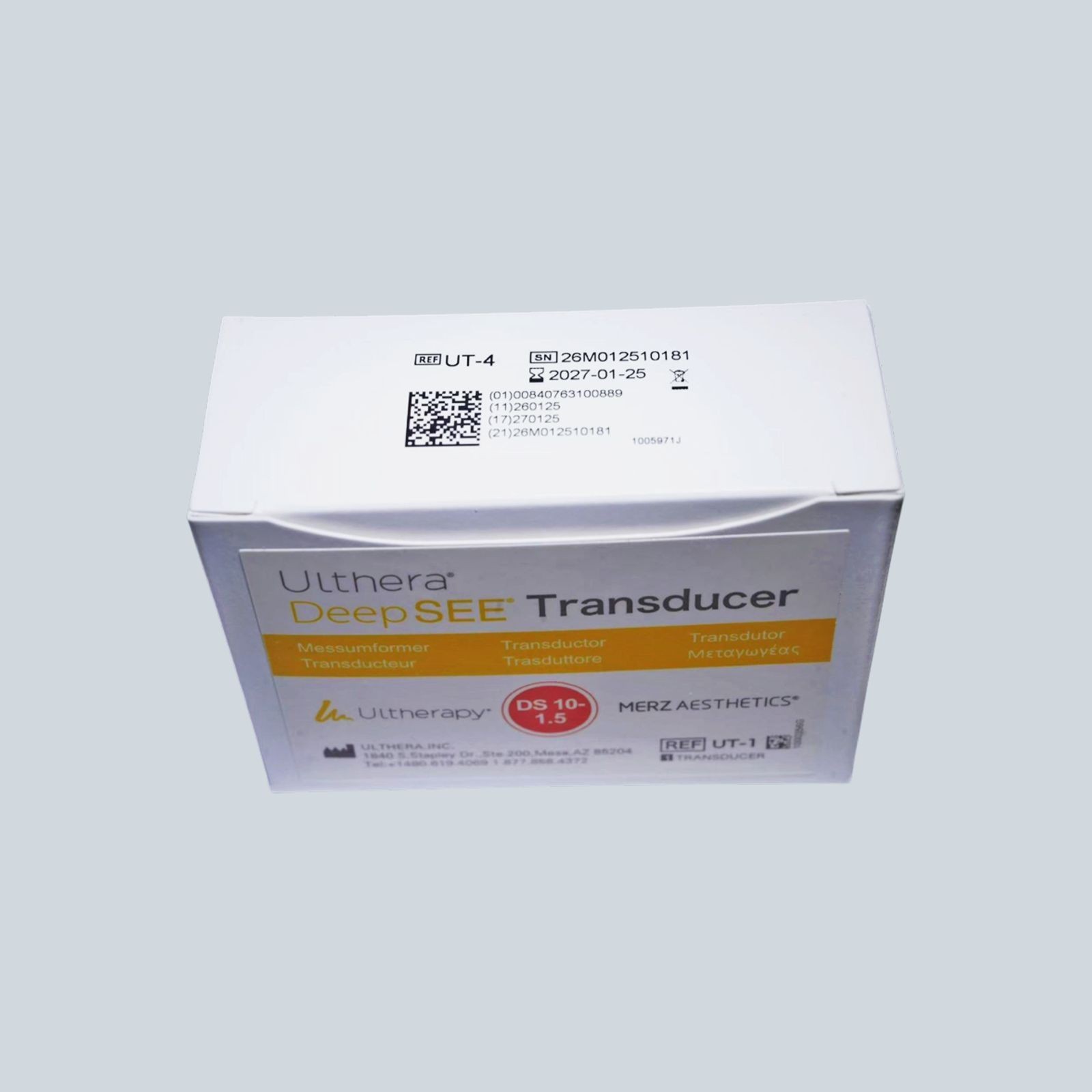 DS 10-1.5 DeepSEE Orange New Merz Ulthera Transducers Sealed Exp 2027
