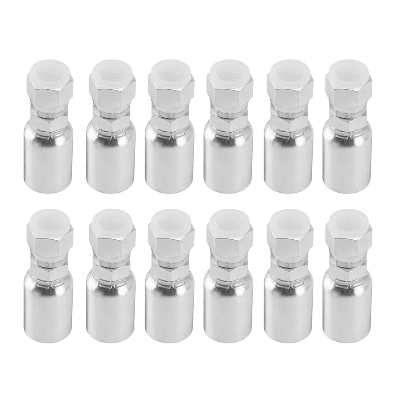 12pcs 3/8″ Hose x 3/8″ JIC 37° Female Hydraulic Hose End Swivel Crimp Fittings