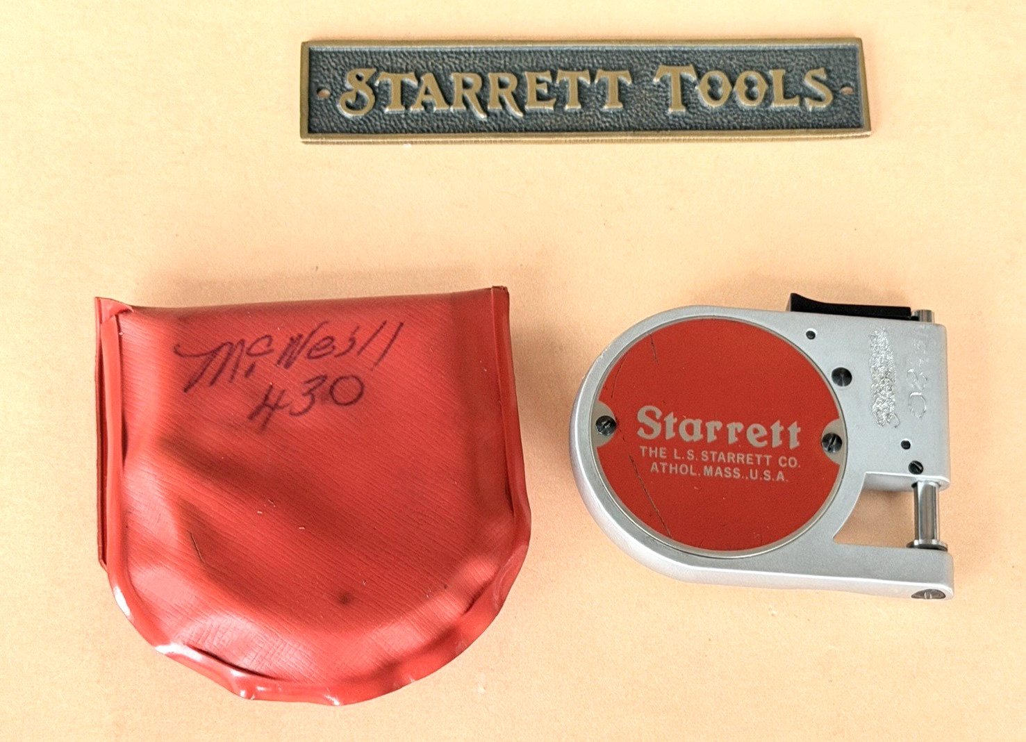STARRETT No.1010Z Dial Indicator Pocket Gage 0-.375″ Range, 0-100 Dial Reading!